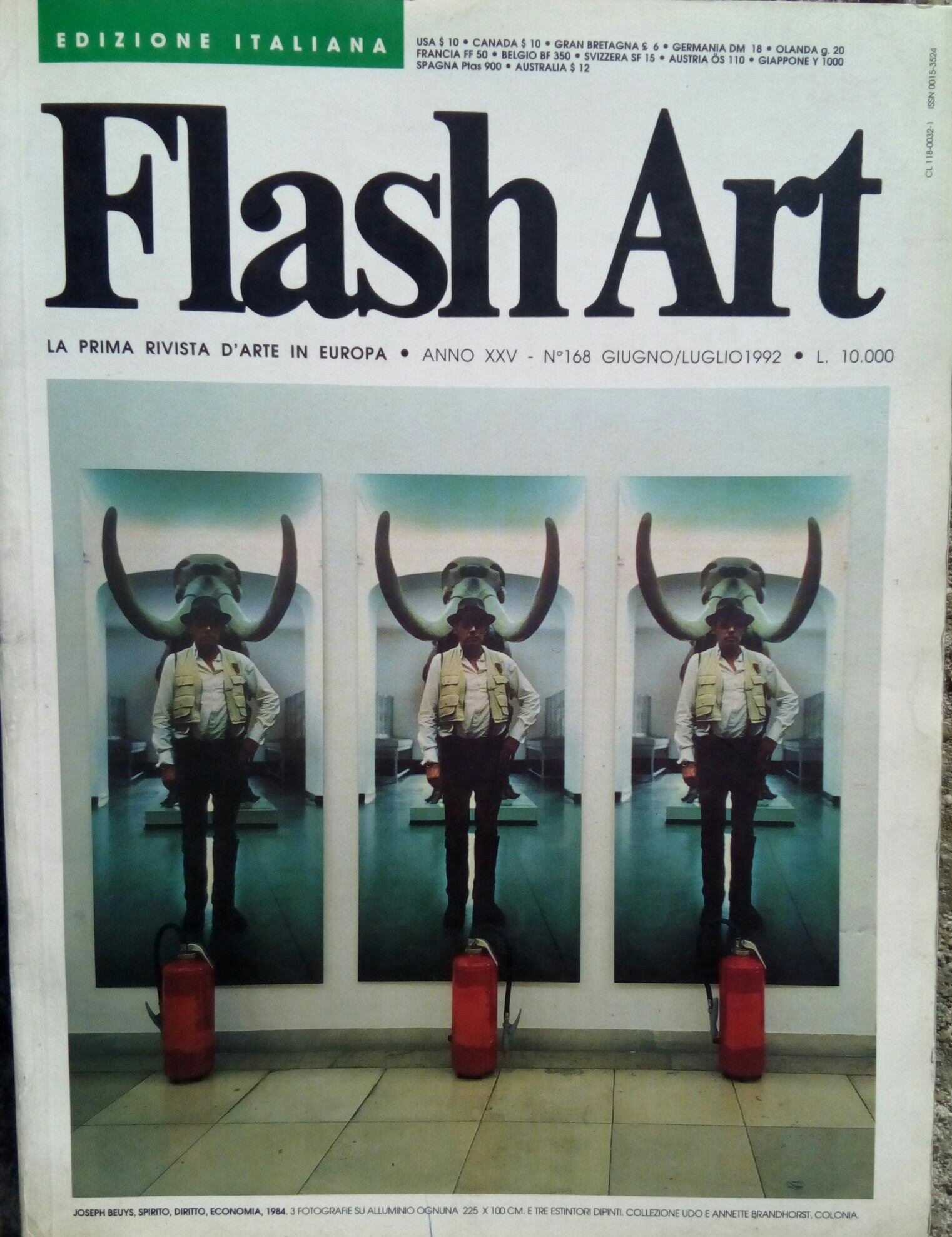 Magazine "Flash Art" N^ 168 Giugno Luglio 1992