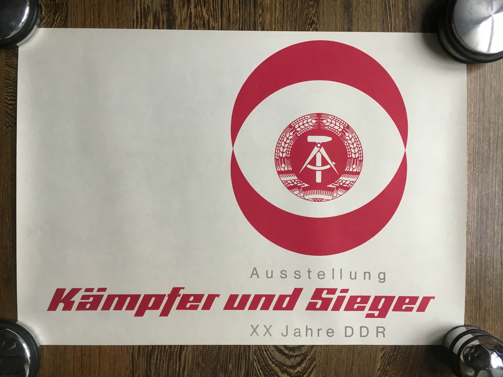 Manifesto originale Ventennale liberazione Karl Marx Stadt Kämpfer Sieger - …