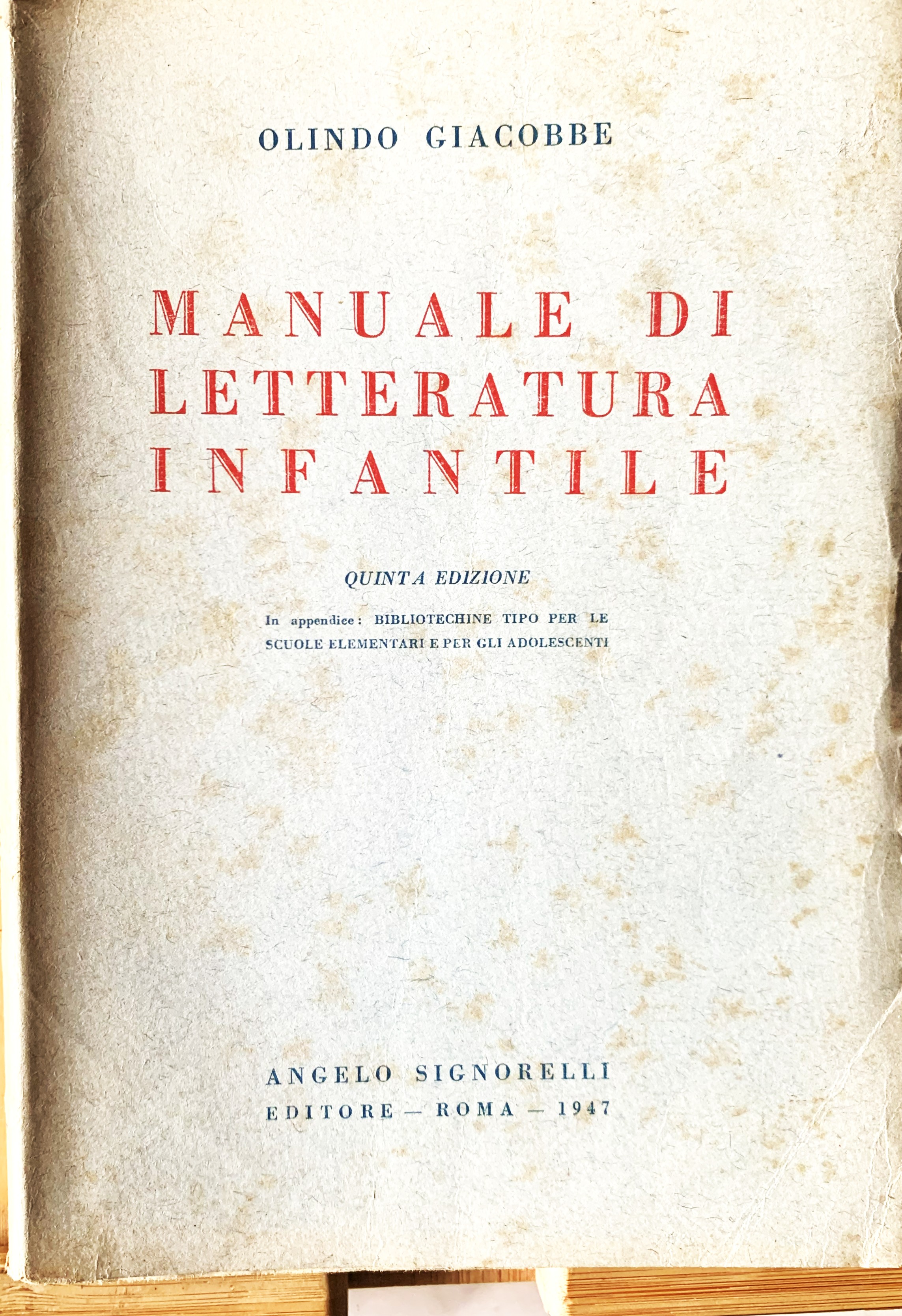 Manuale di Letteratura Infantile