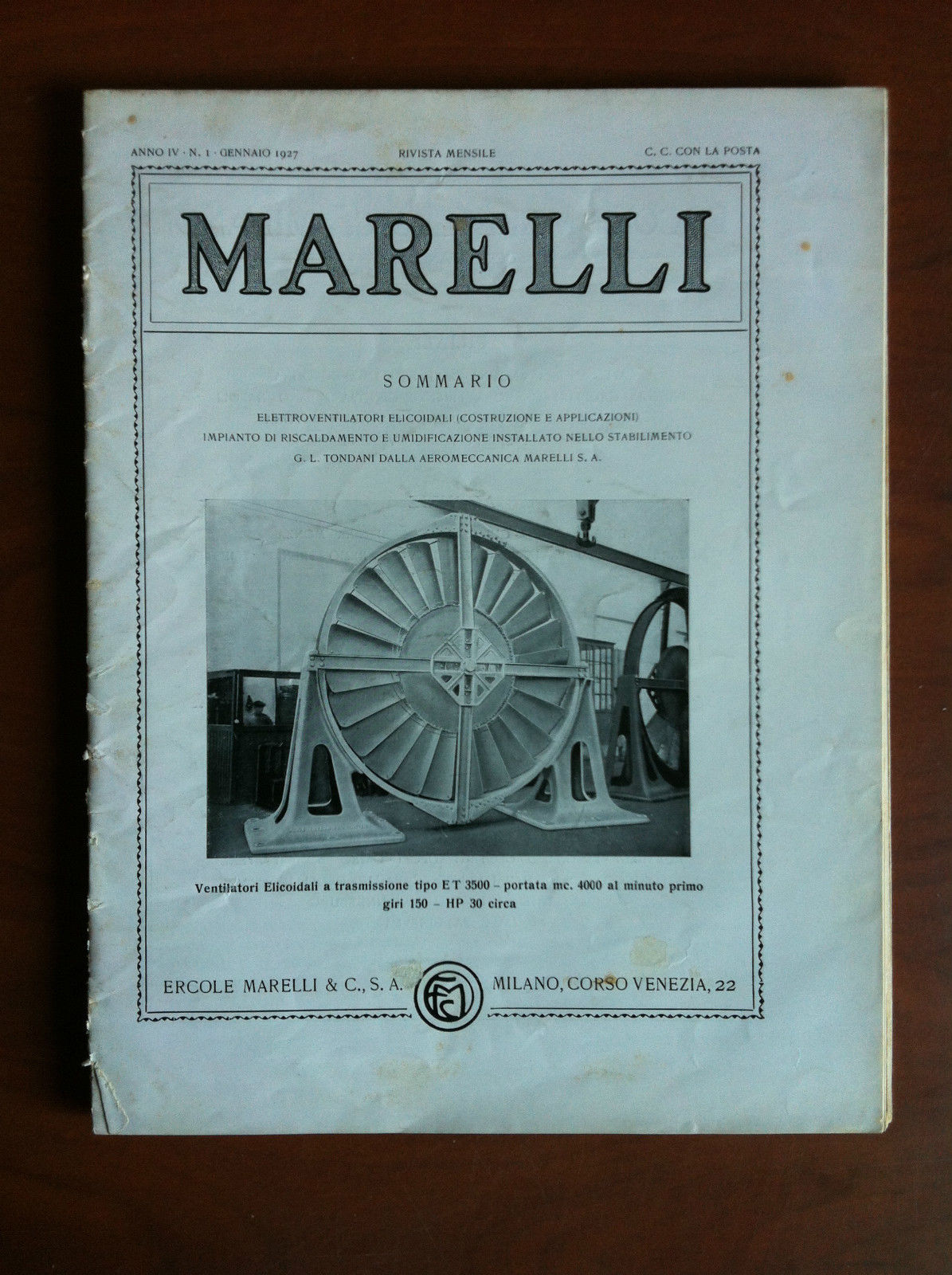 Marelli Anno IV n^1 Gennaio 1927 - E10143