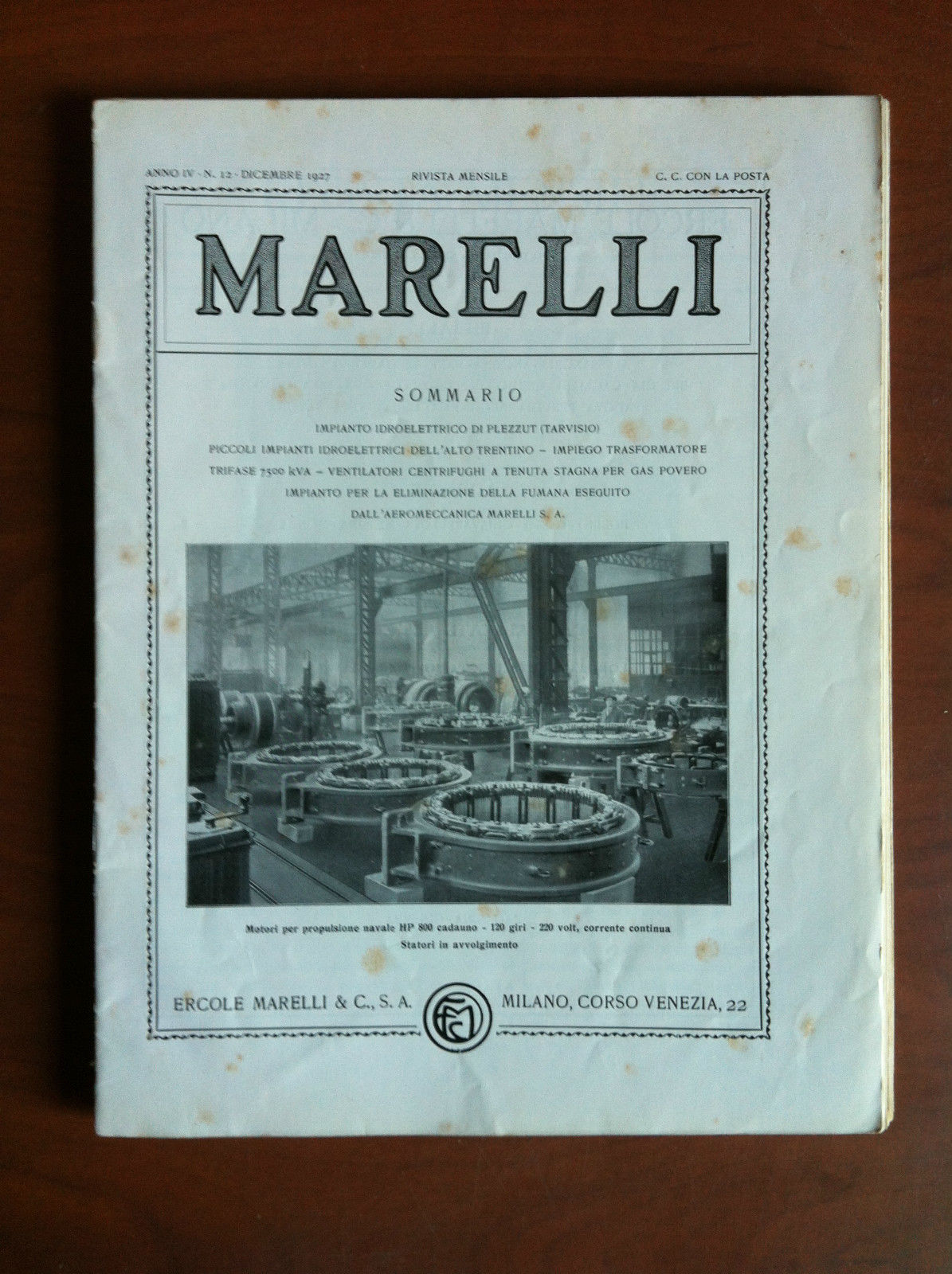 Marelli Anno IV n^12 Dicembre 1927 - E10142