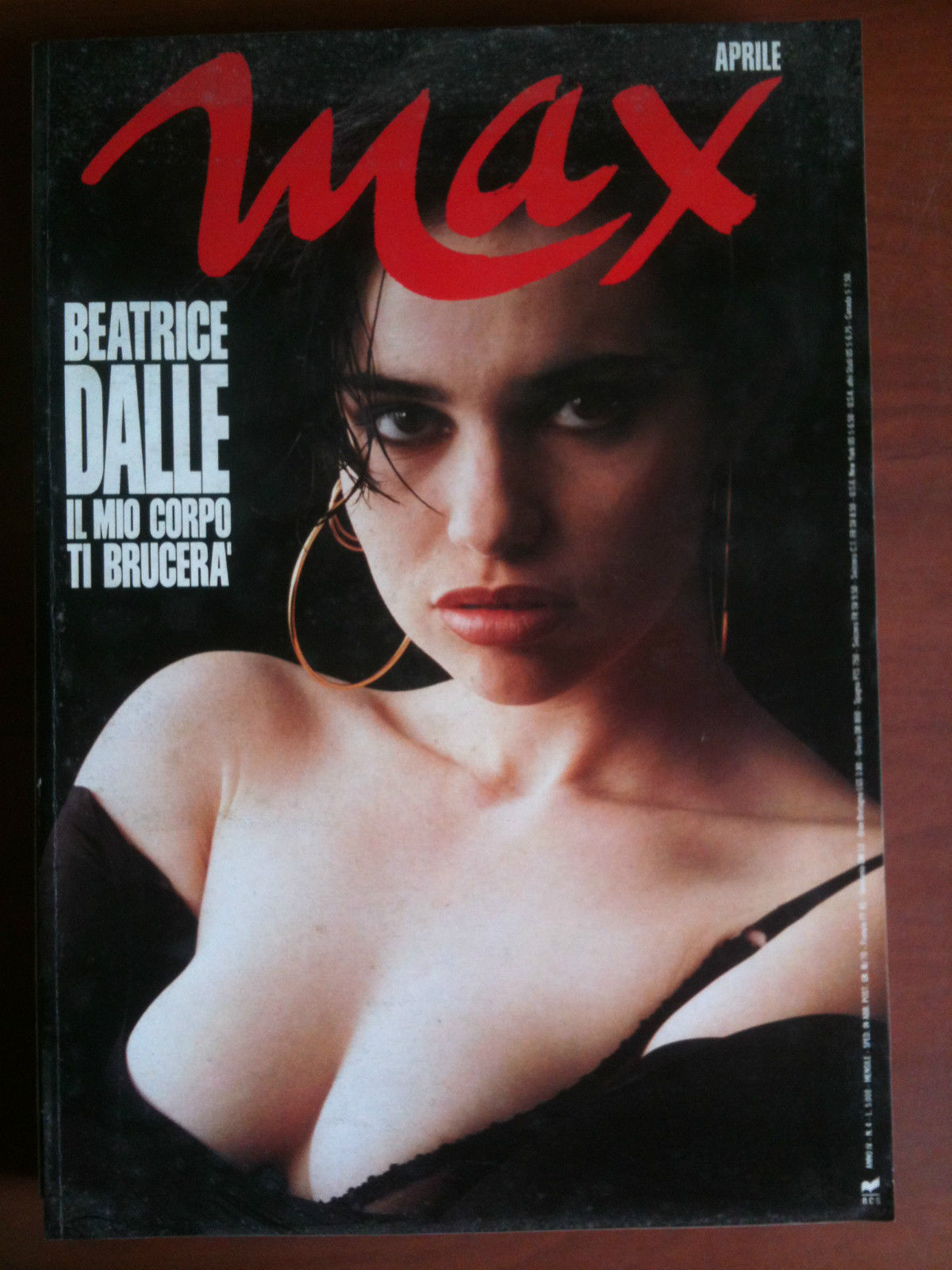 MAX Anno IV n^ 4 Aprile 1988 Cover Beatrice Dalle …