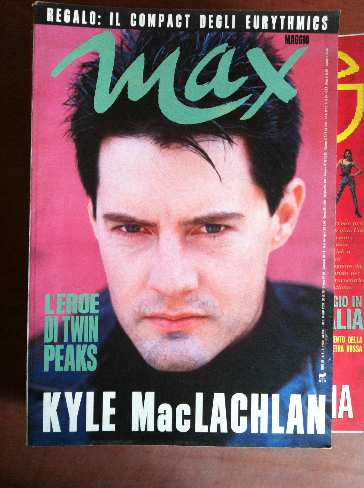 Max Maggio 1991 Cover: Kyle MacLachlan eroe di Twin Peaks