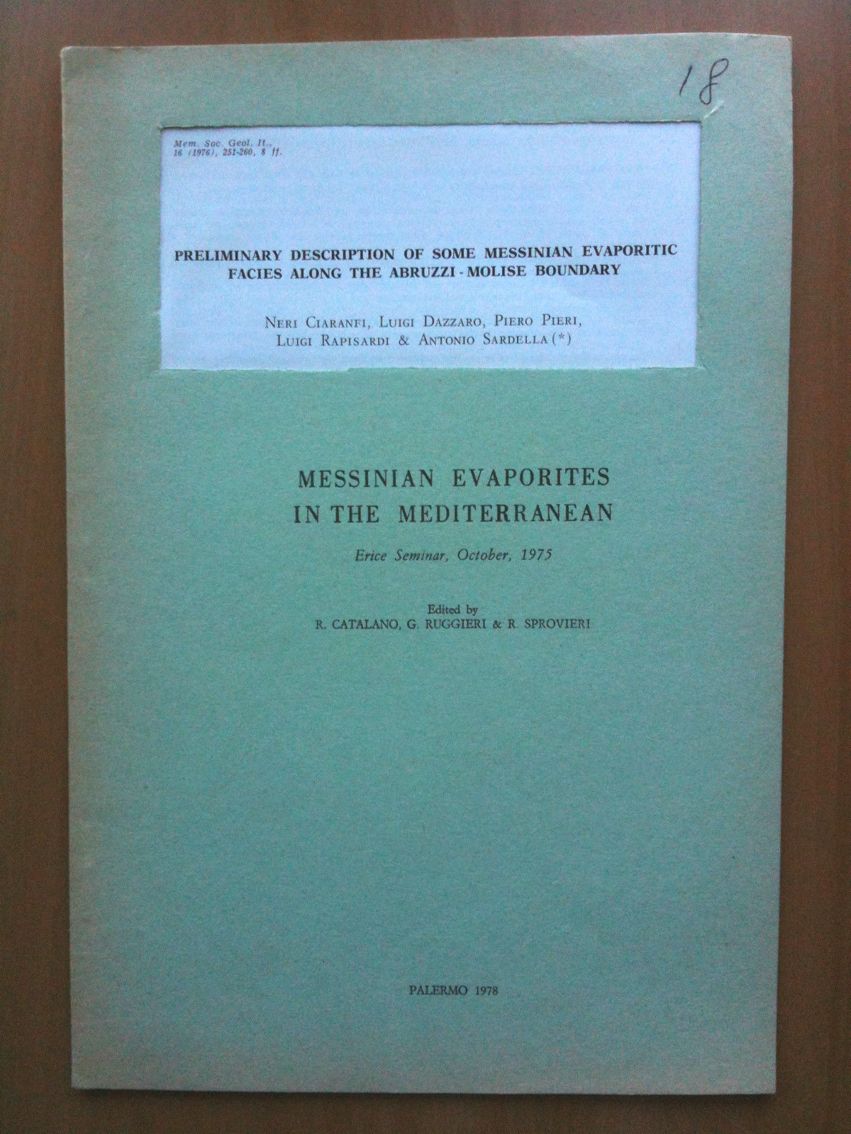 Messinian evaporites in the Mediterranean 1975