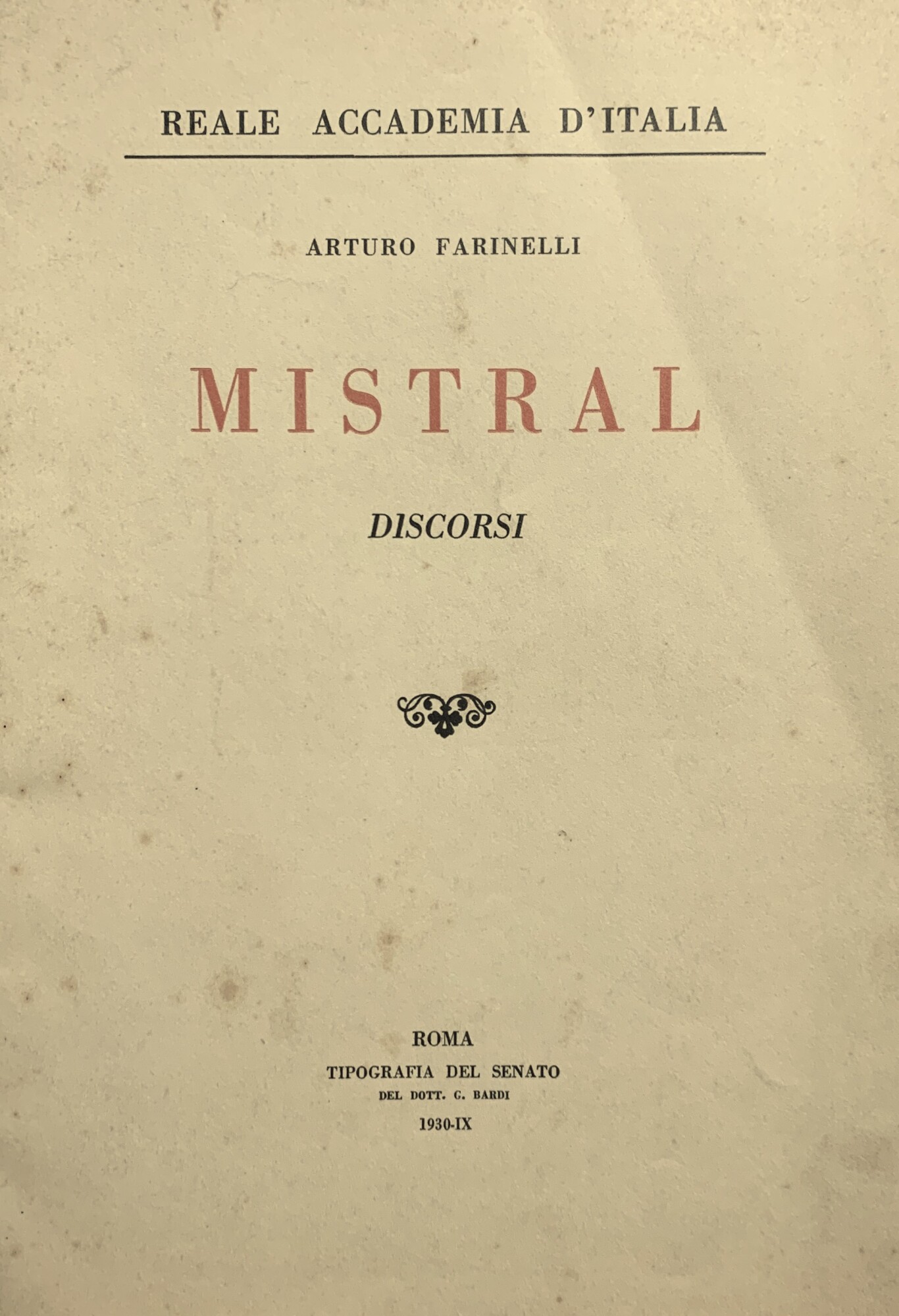 Mistral. Discorsi
