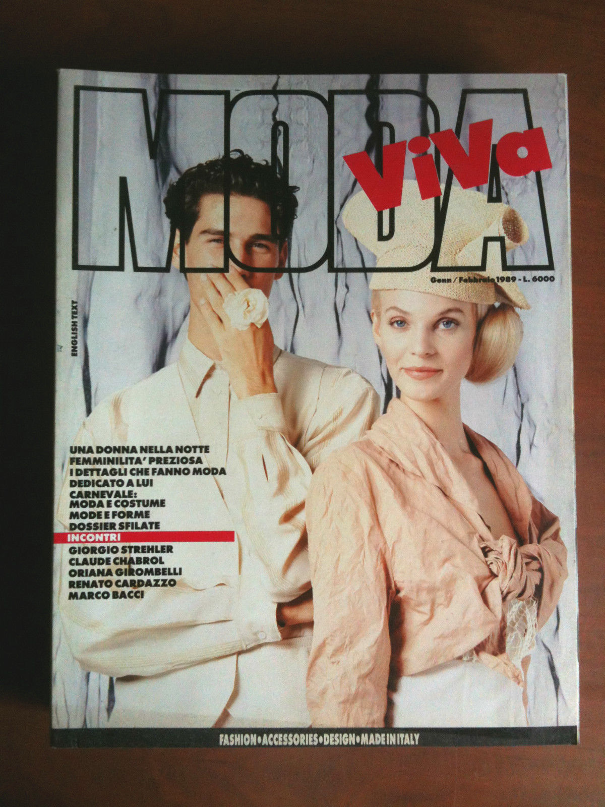 Moda Viva Anno IV n^ 24 Gennaio/Febbraio 1989 (English Text)