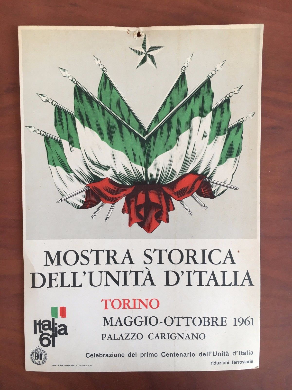 Mostra storica dell'Unità d'Italia 1961 locandina da esposizione - E22528