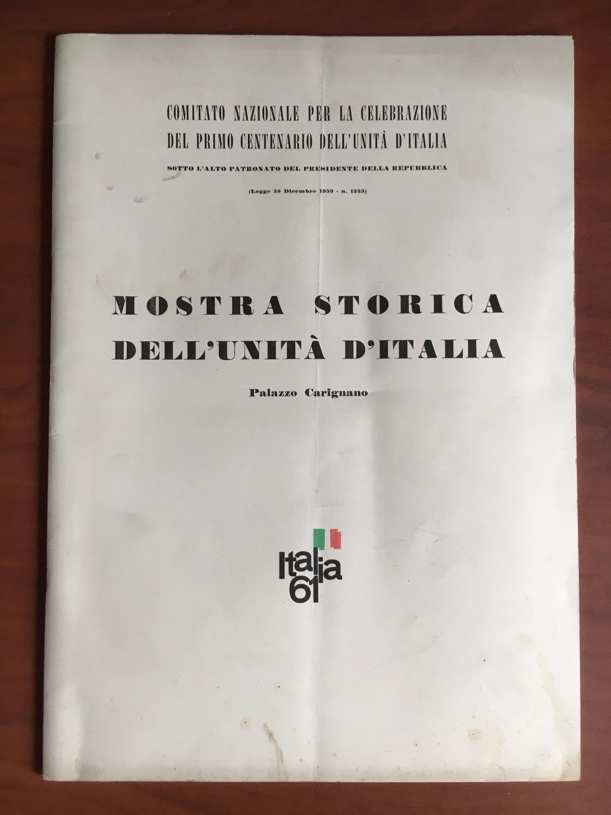 Mostra Storica dell'Unità d'Italia Comitato Nazionale Palazzo Carignano - E22614