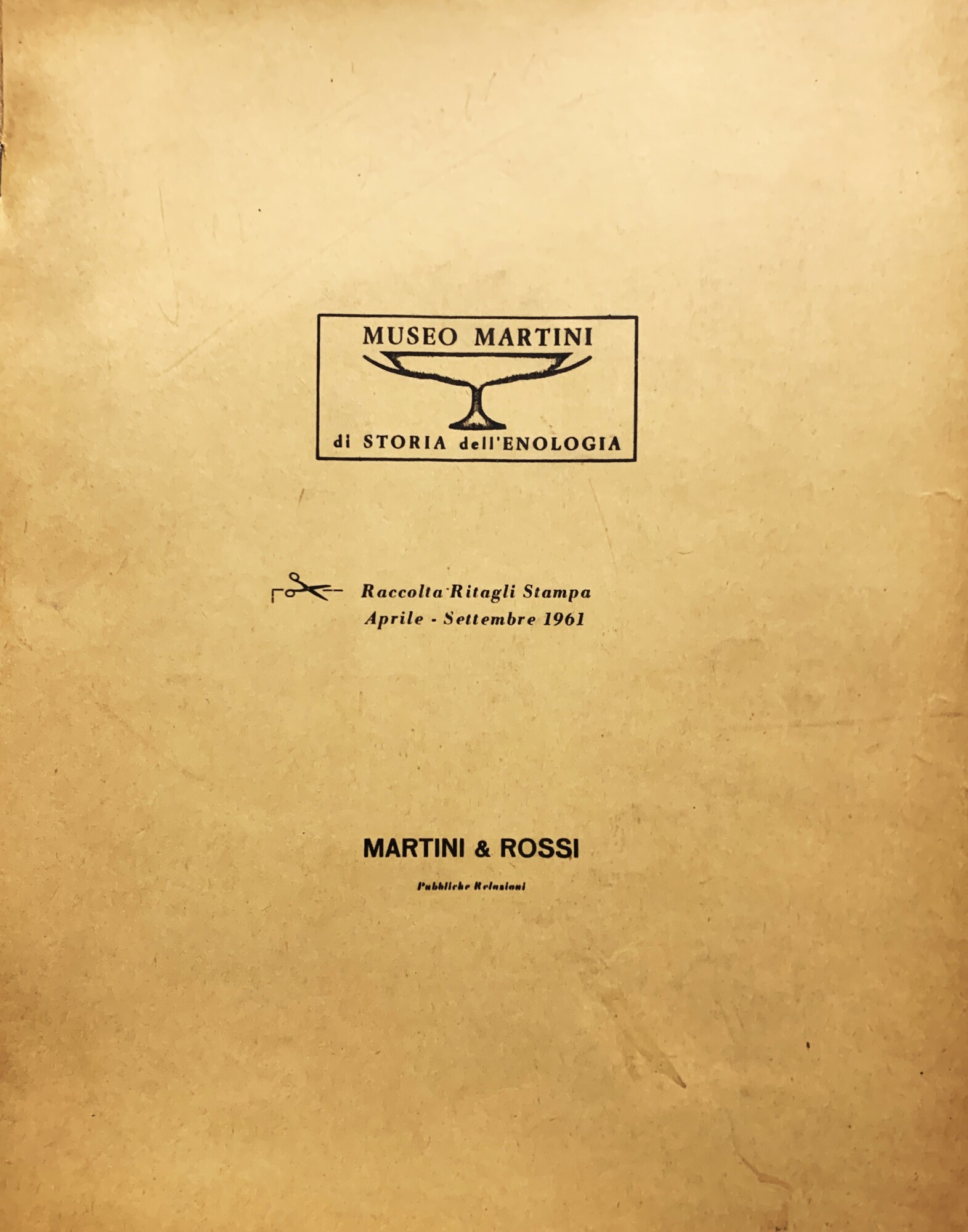 Museo Martini di Storia dell'Enologia ritagli stampa dell'anno di nascita …