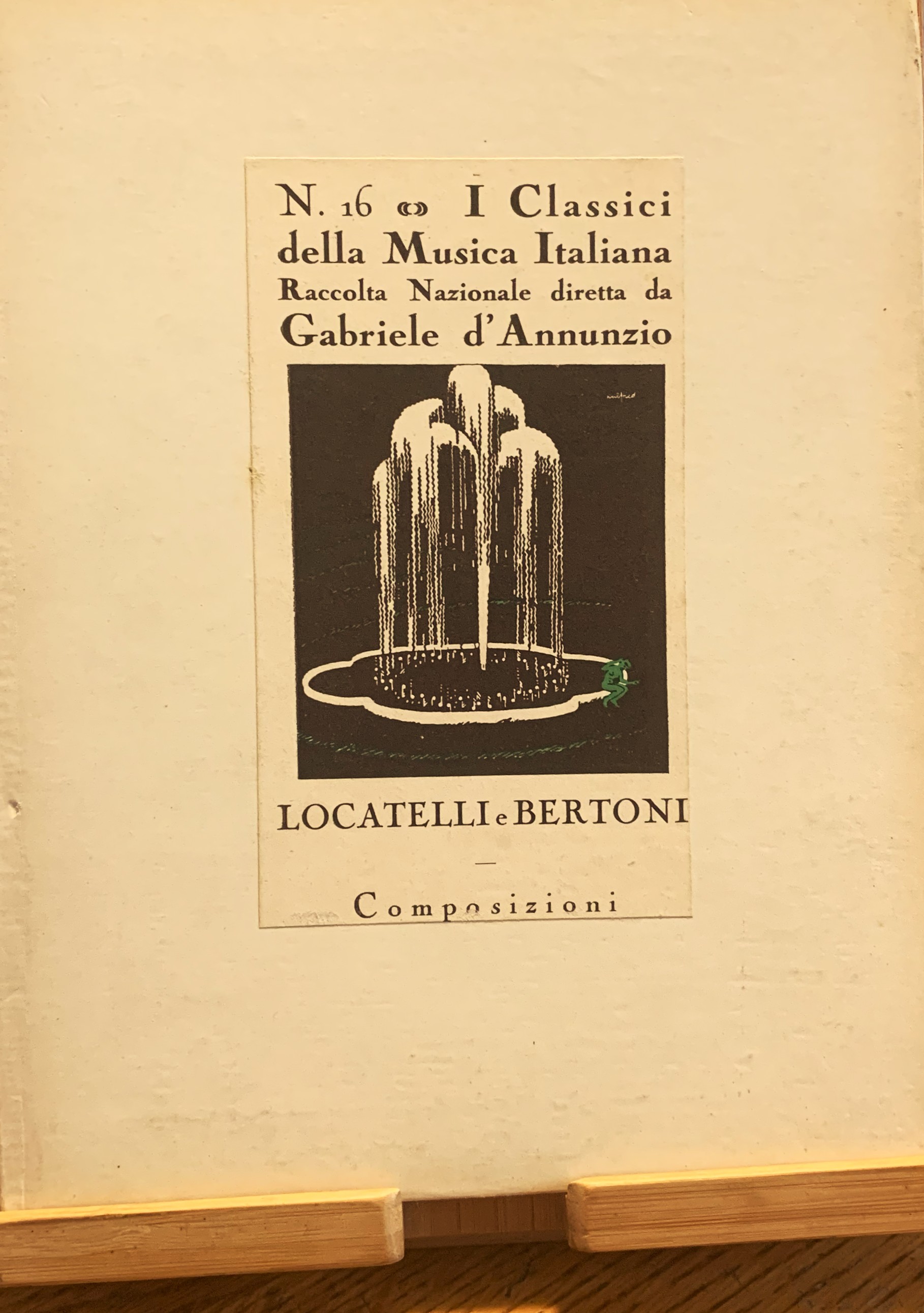 N. 16. I Classici della Musica Italiana. Raccolta Nazionale diretta …
