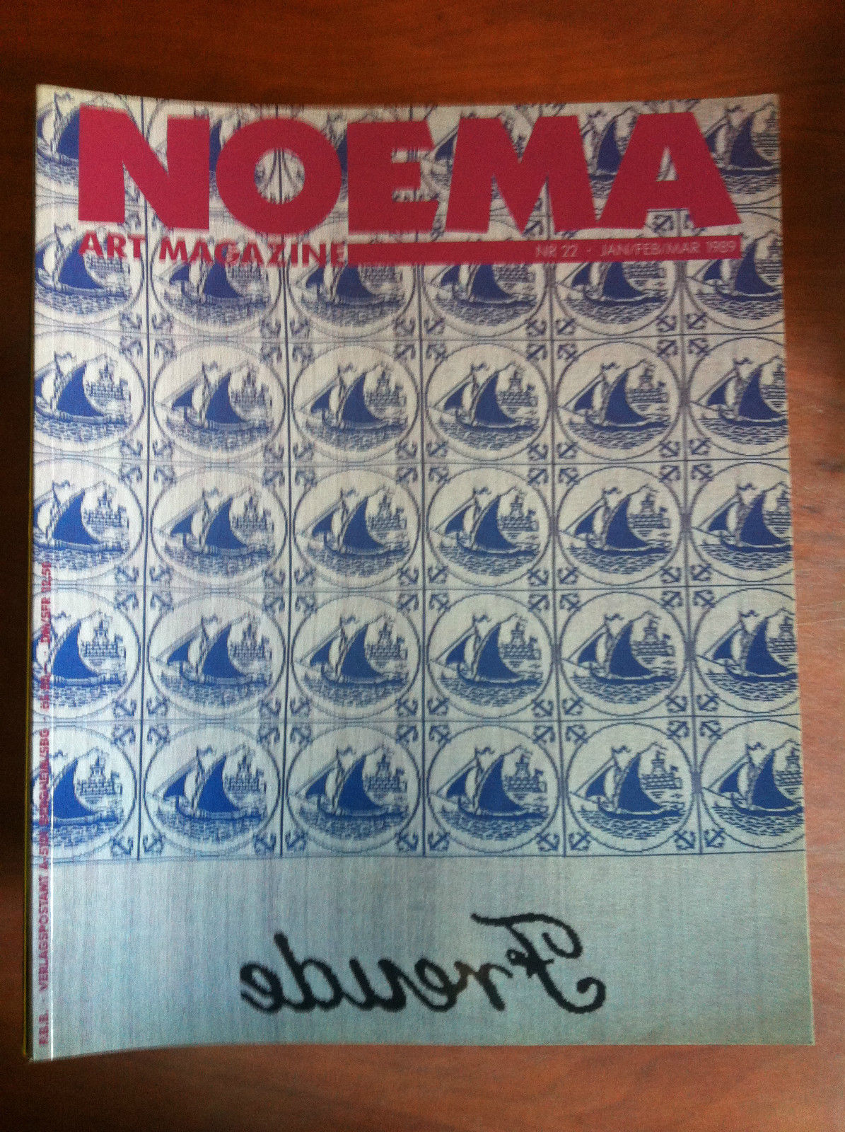 NOEMA Art Magazine n^ 22 Jan/Feb/Mar 1989 Cover: Rosemarie Trockel
