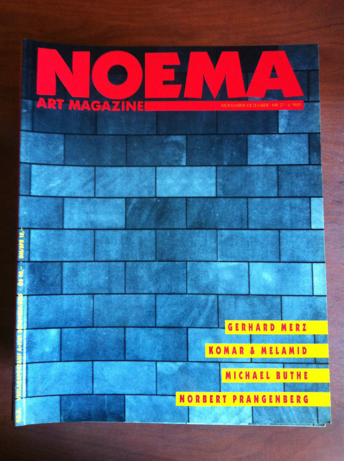 NOEMA Art Magazine n^ 27 - 6/1989 Nov/Dez Cover: Gerhard …