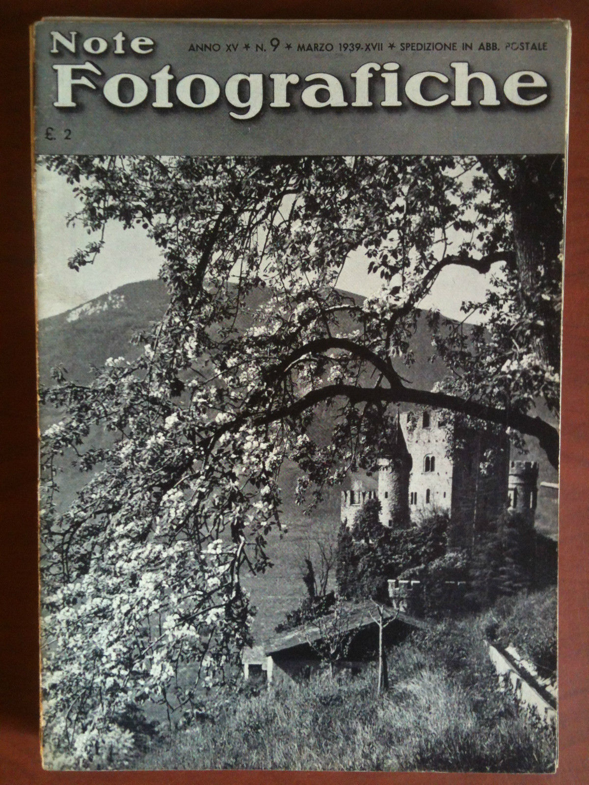Note Fotografiche Anno XV n^ 9 Marzo 1939 Cover del …