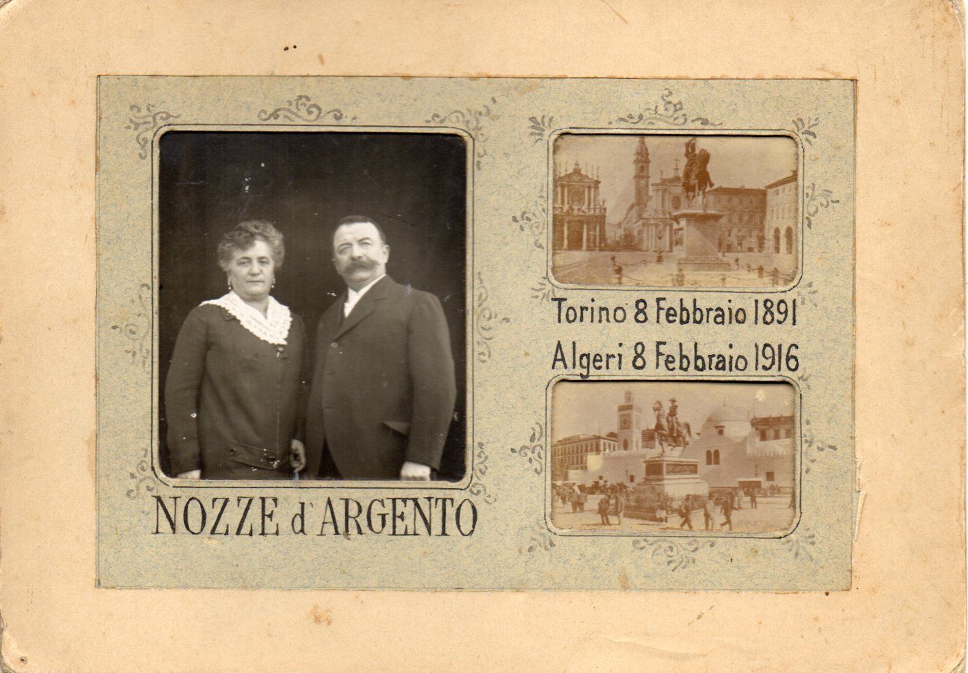 Nozze d'argento 3 foto originali 1891-1916