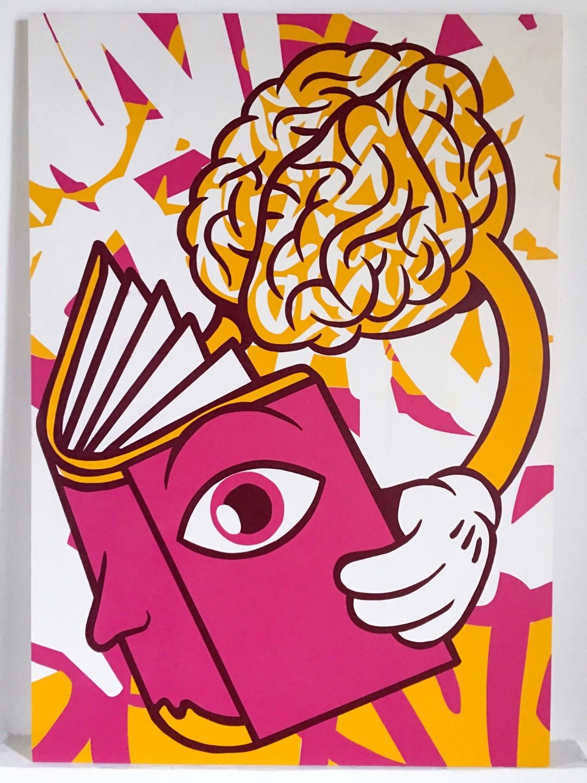 Opera su masonite "Spaghetti Bomb" titolo �Identity� 2017