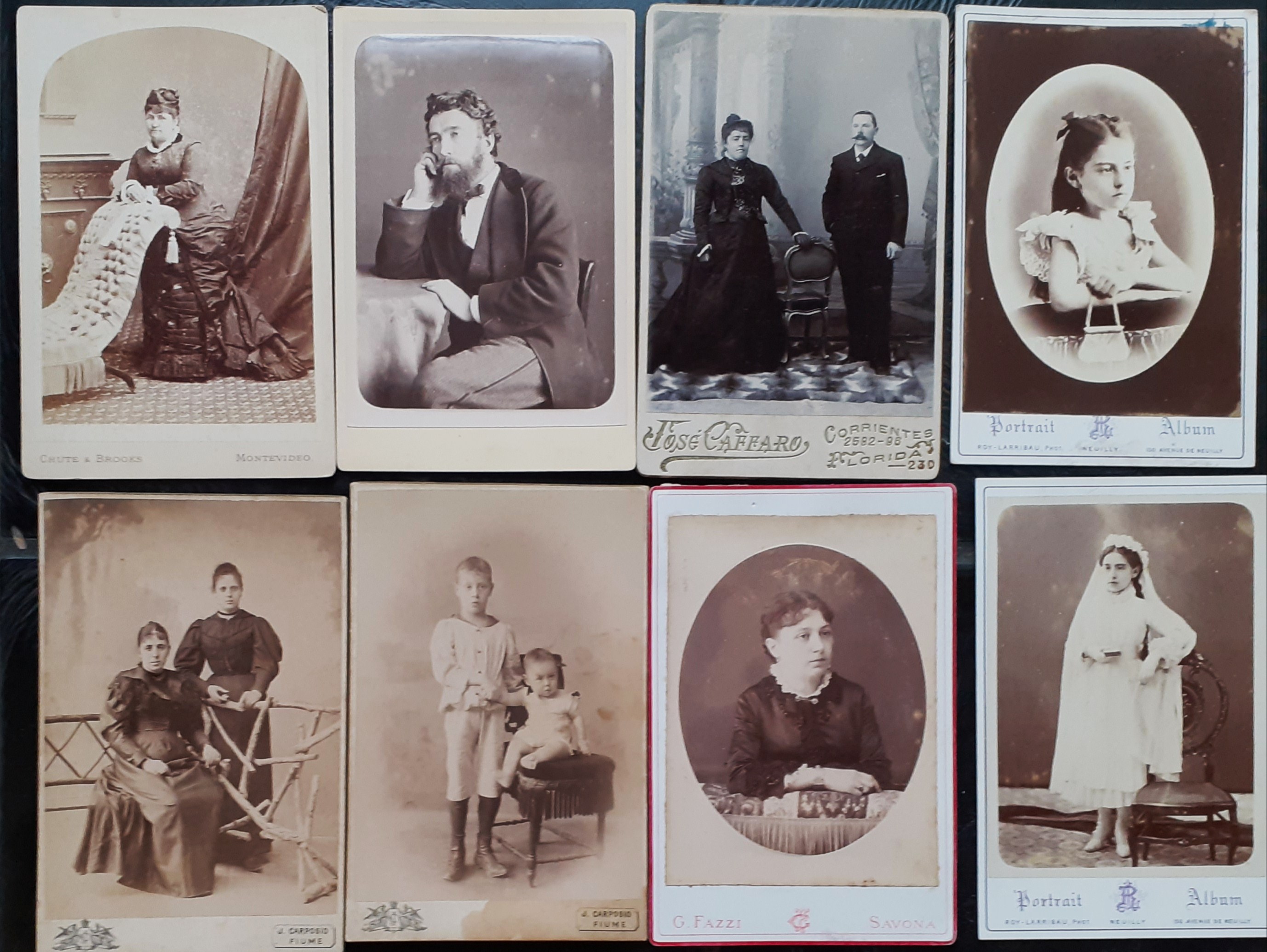 Otto fotografie formato Cabinet fine '800 e inizi '900