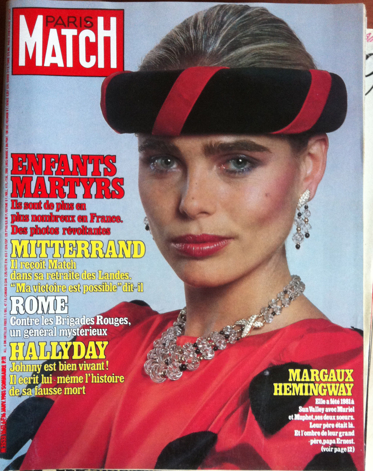 Paris Match n^ 165 Janvier 1981 Cover Margaux Hemingway - …