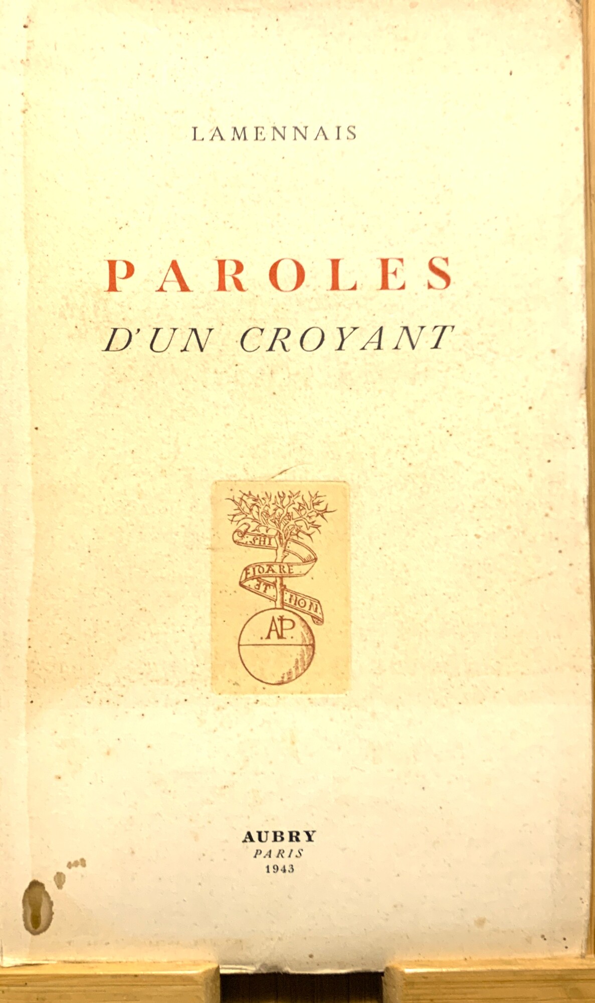 Paroles d'un croyant