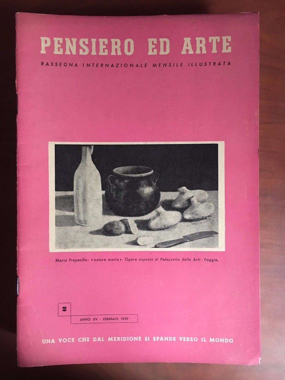 Pensiero ed Arte Anno XV n^ 2 Febbraio 1959 Cover: …