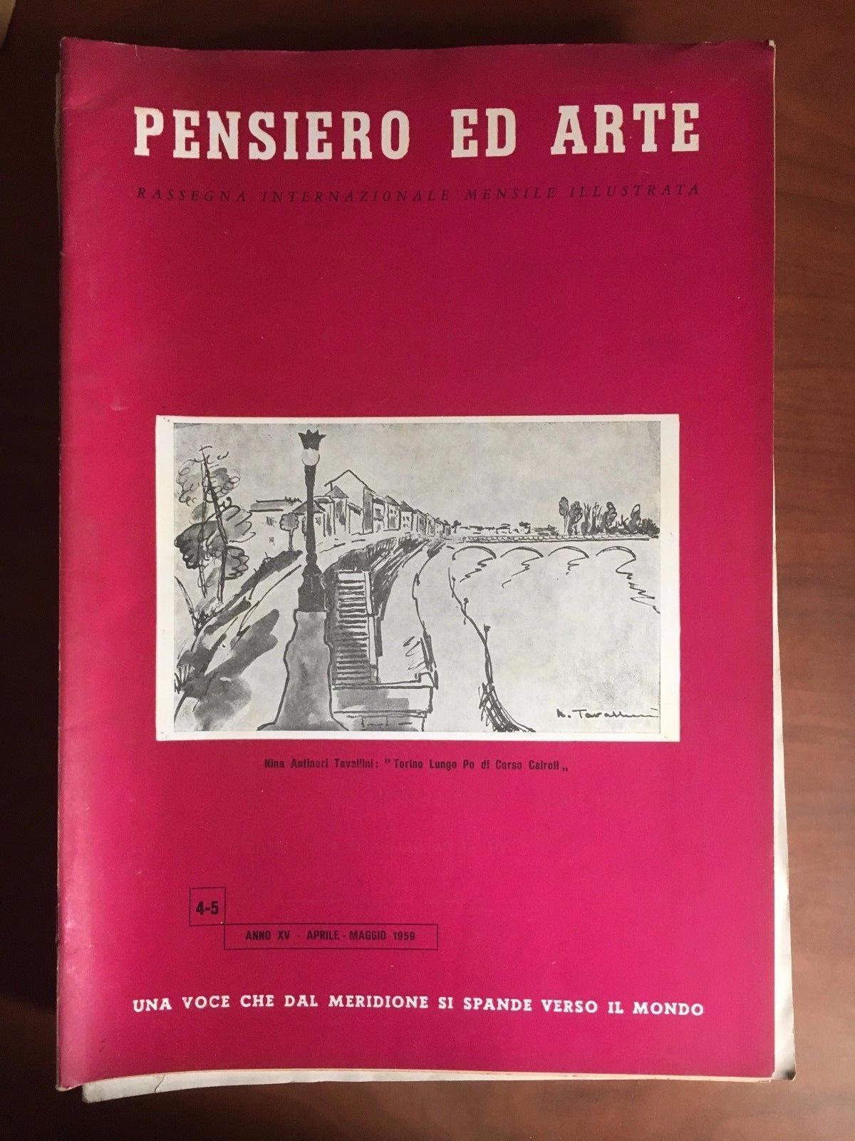 Pensiero ed Arte Anno XV n^ 4/5 Apr/Ma 1959 Cover: …
