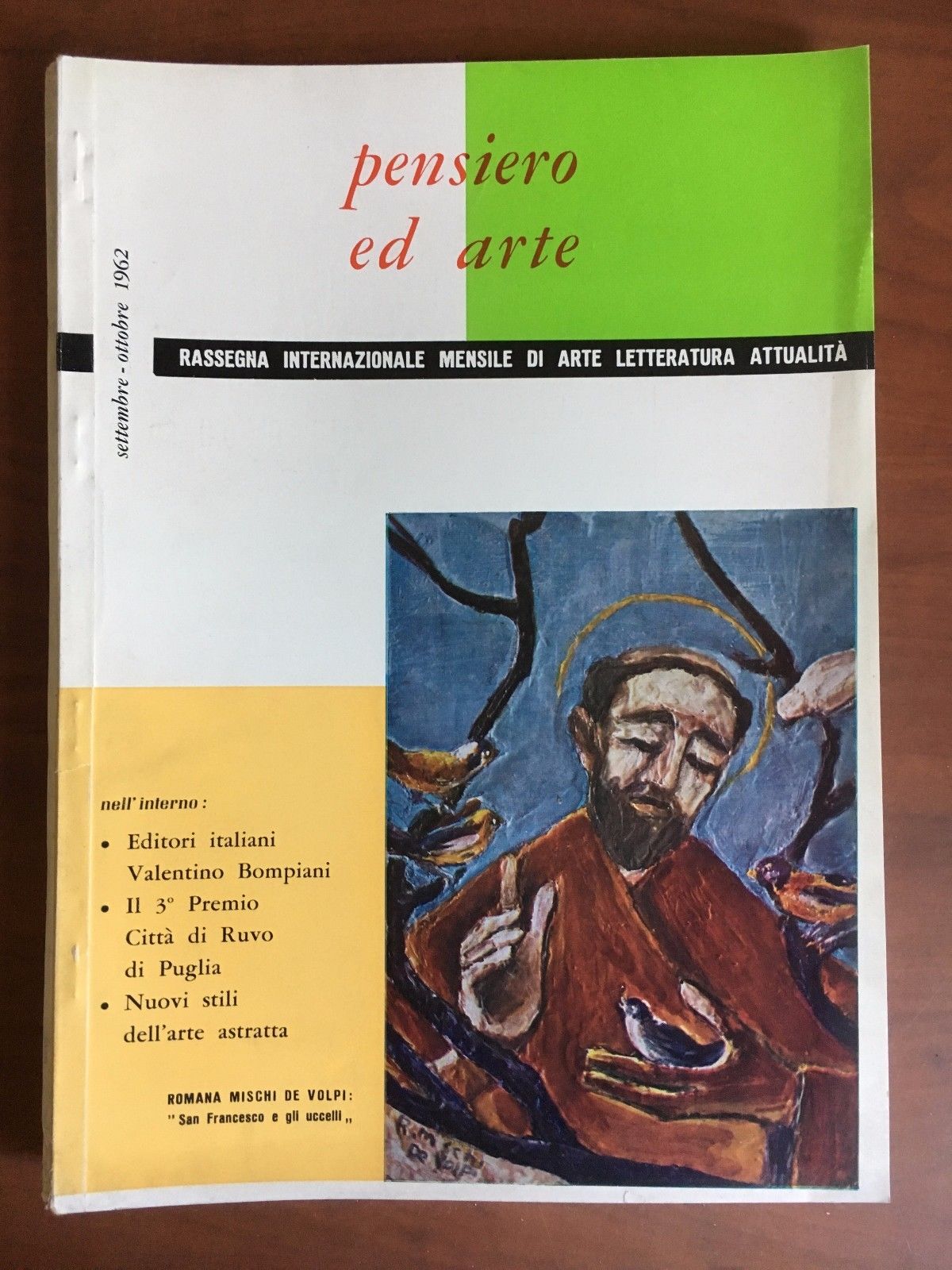 Pensiero ed Arte Anno XVIII n^ 9-10 Settembre-Ottobre 1962 - …
