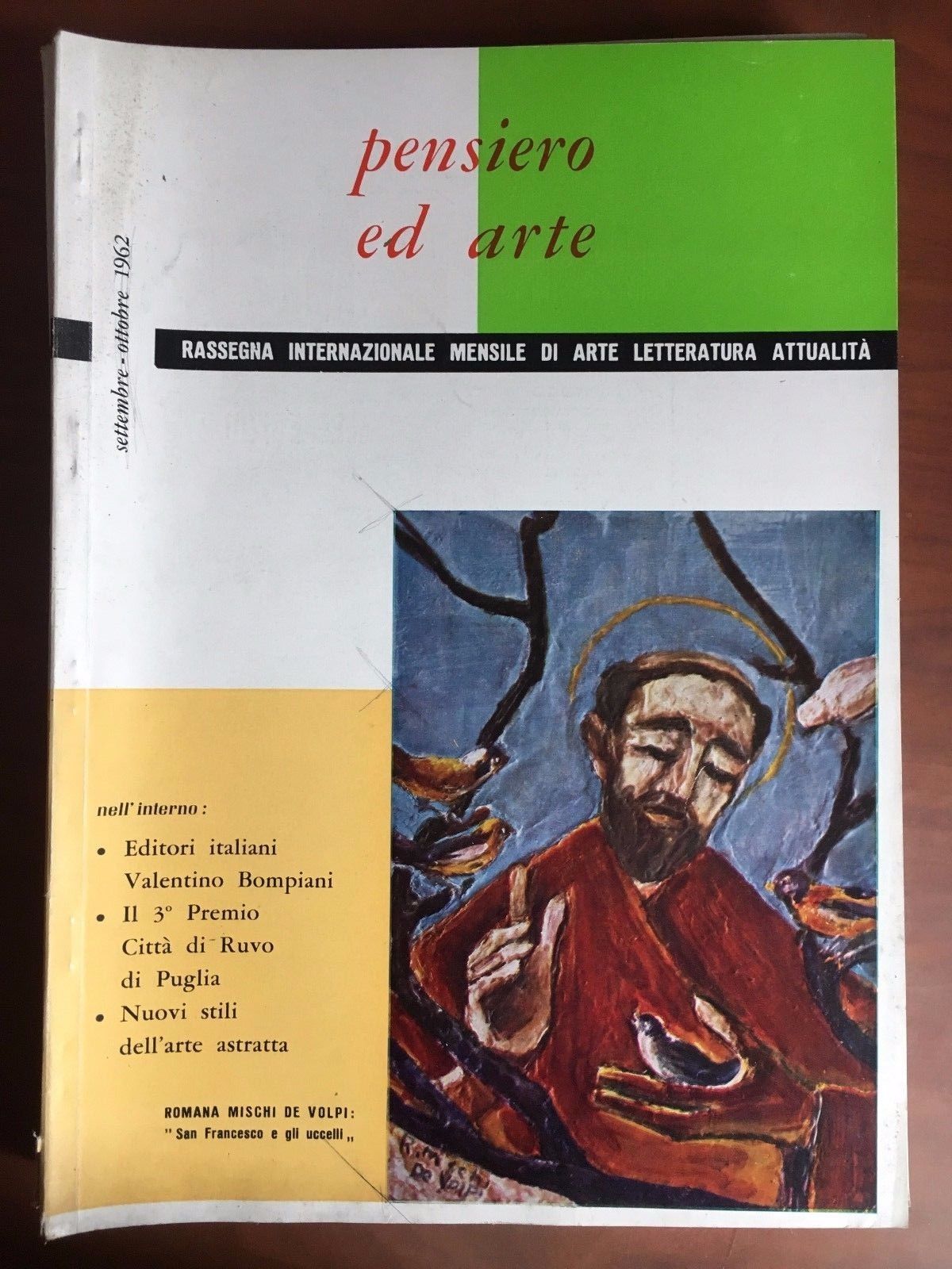 Pensiero ed Arte Anno XVIII n^ 9/10 Settembre-Ottorbre 1962 - …