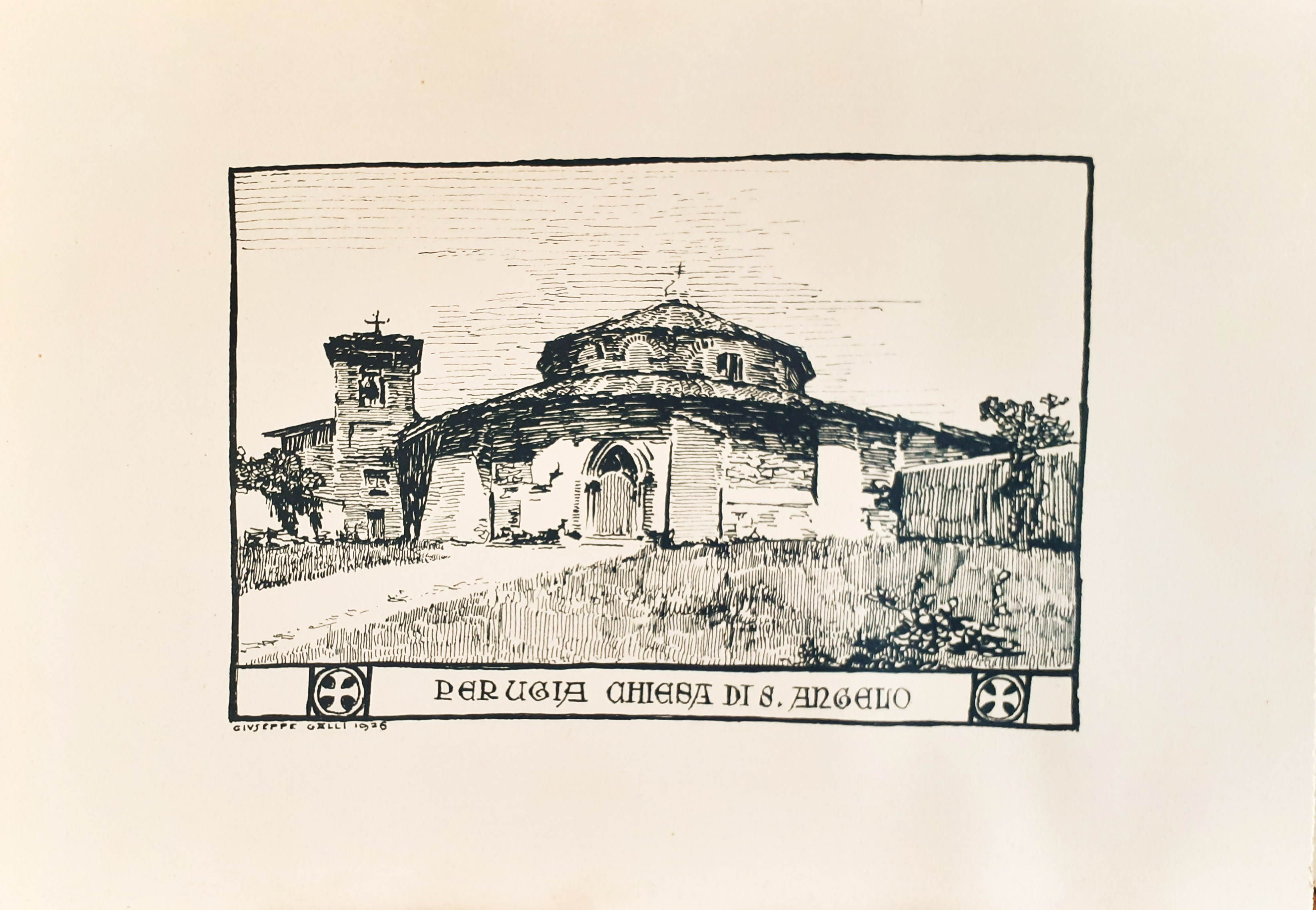 Perugia Chiesa di S. Angelo Tavole disegnate da GIUSEPPE GALLI. …