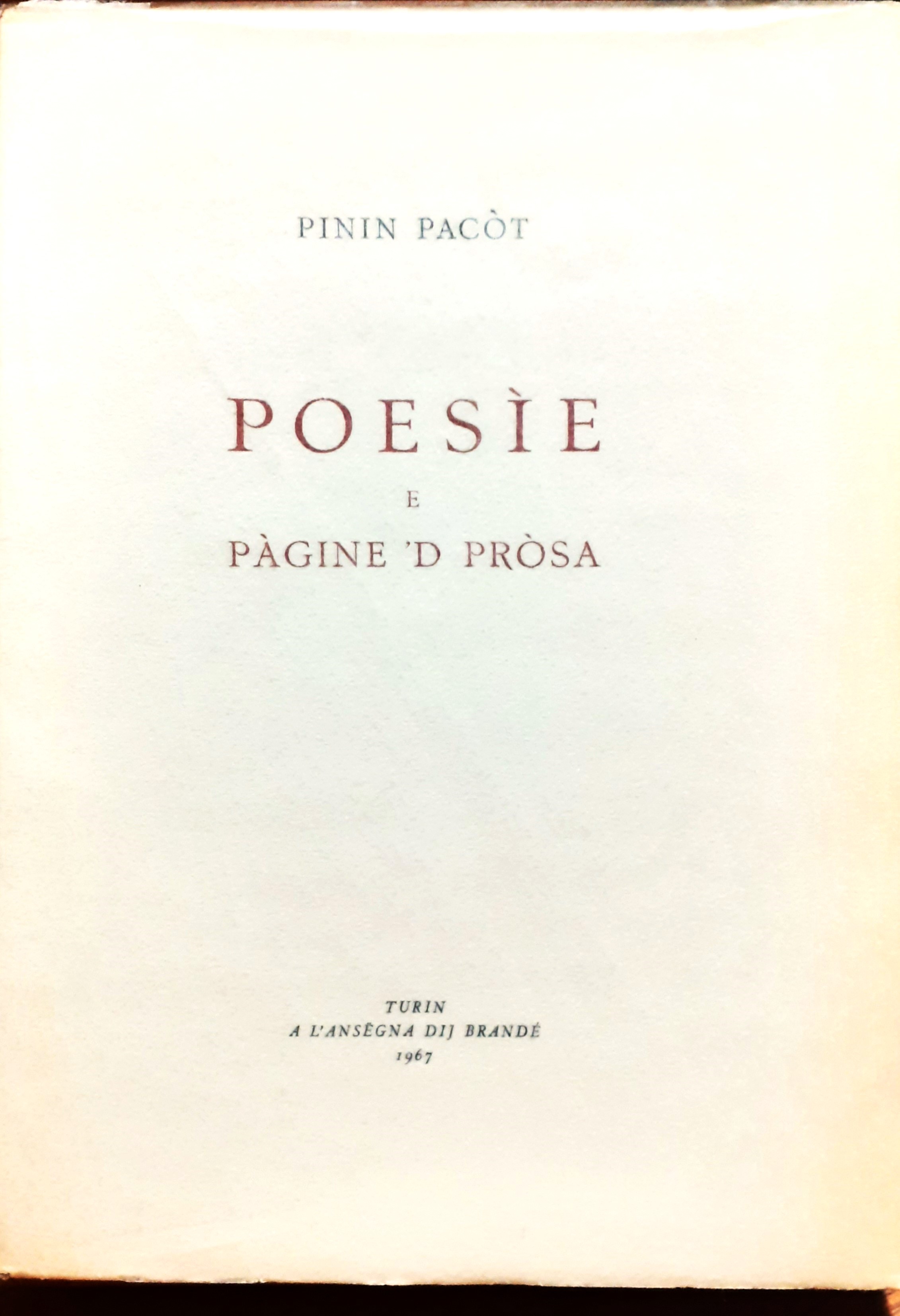 Poesìe e pàgine 'd pròsa