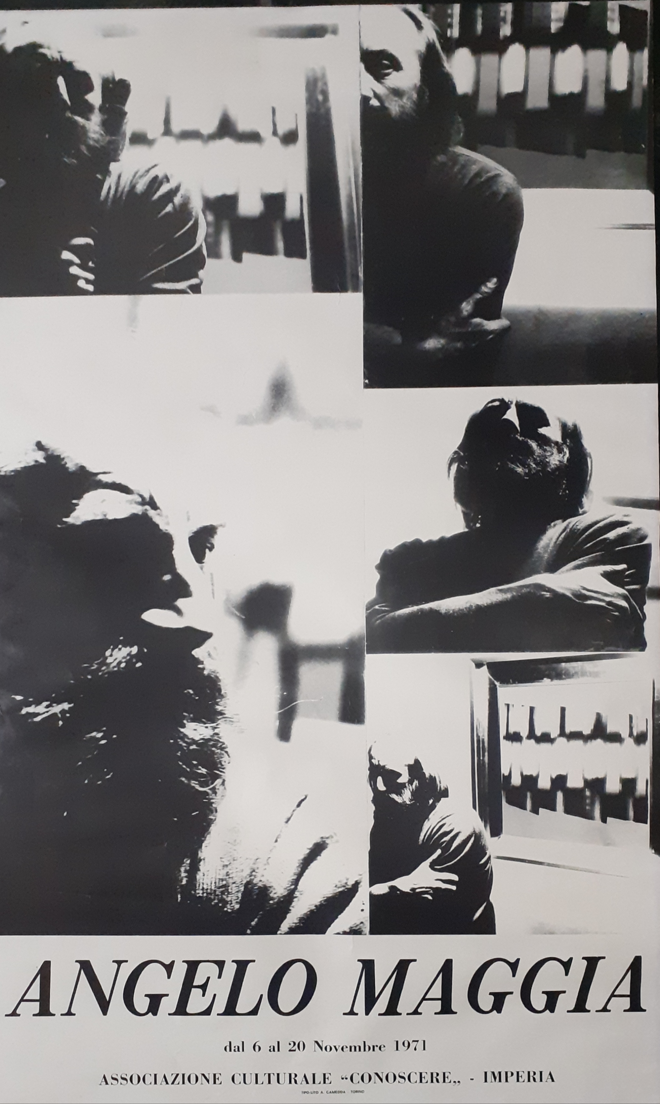 Poster Angelo Maggia esposizione ad Imperia 1971