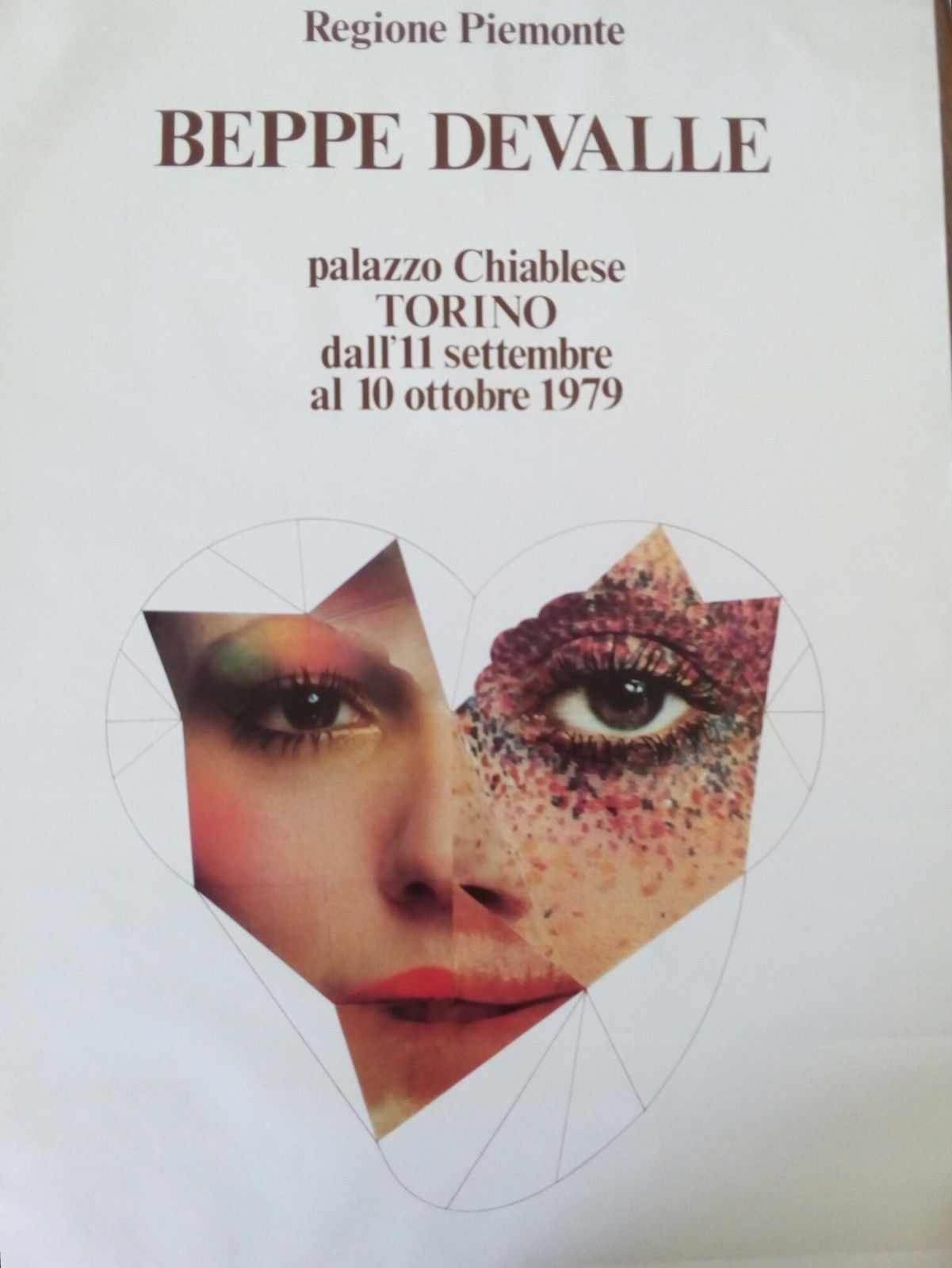 Poster Beppe Devalle Palazzo Chiablese Torino 1979