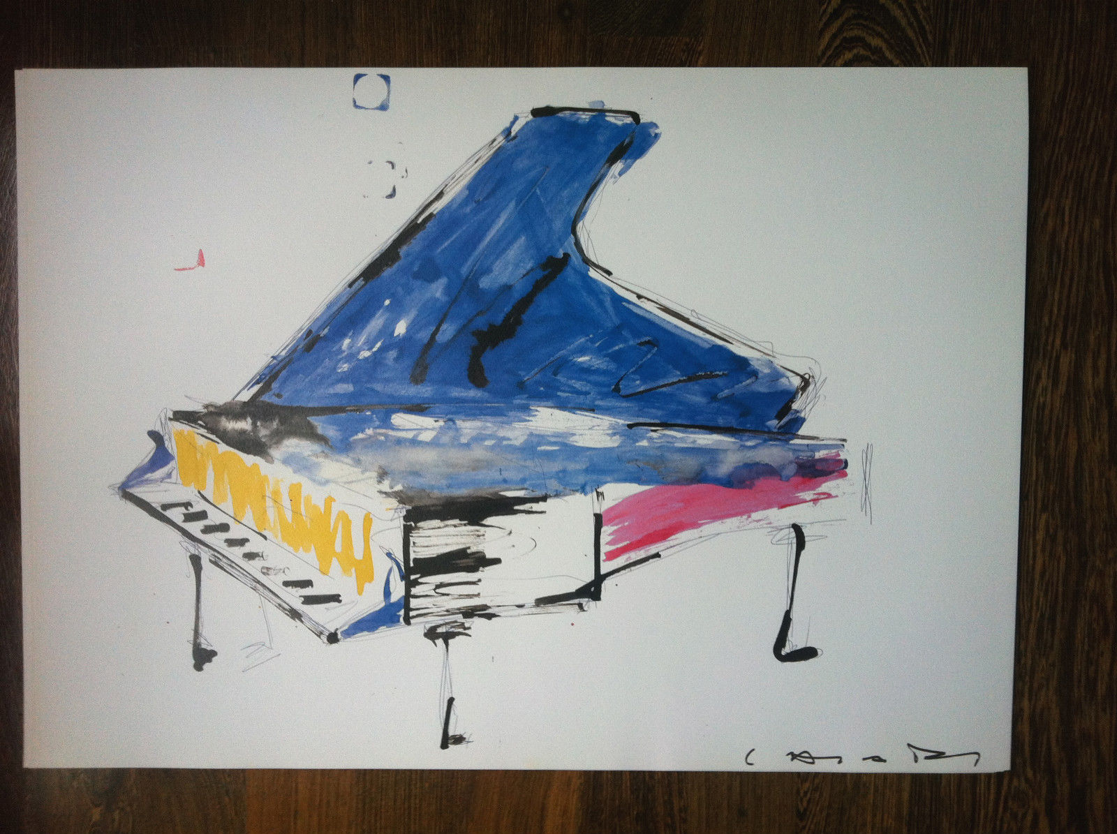 Poster Chiari "Pianoforte" grafica fotoincisa per Gall. Martano - P132