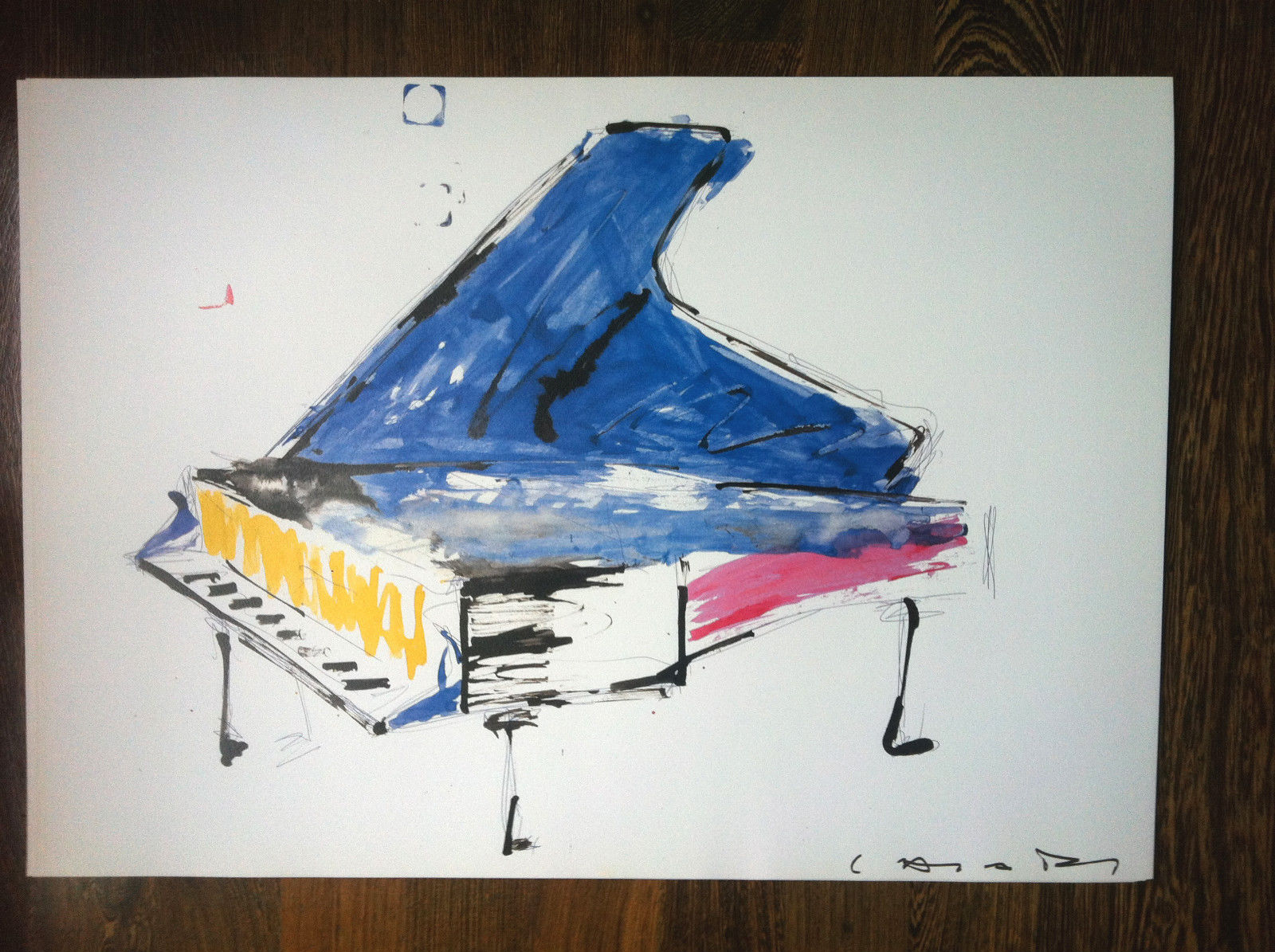 Poster Chiari "Pianoforte" grafica fotoincisa per Gall. Martano - P133