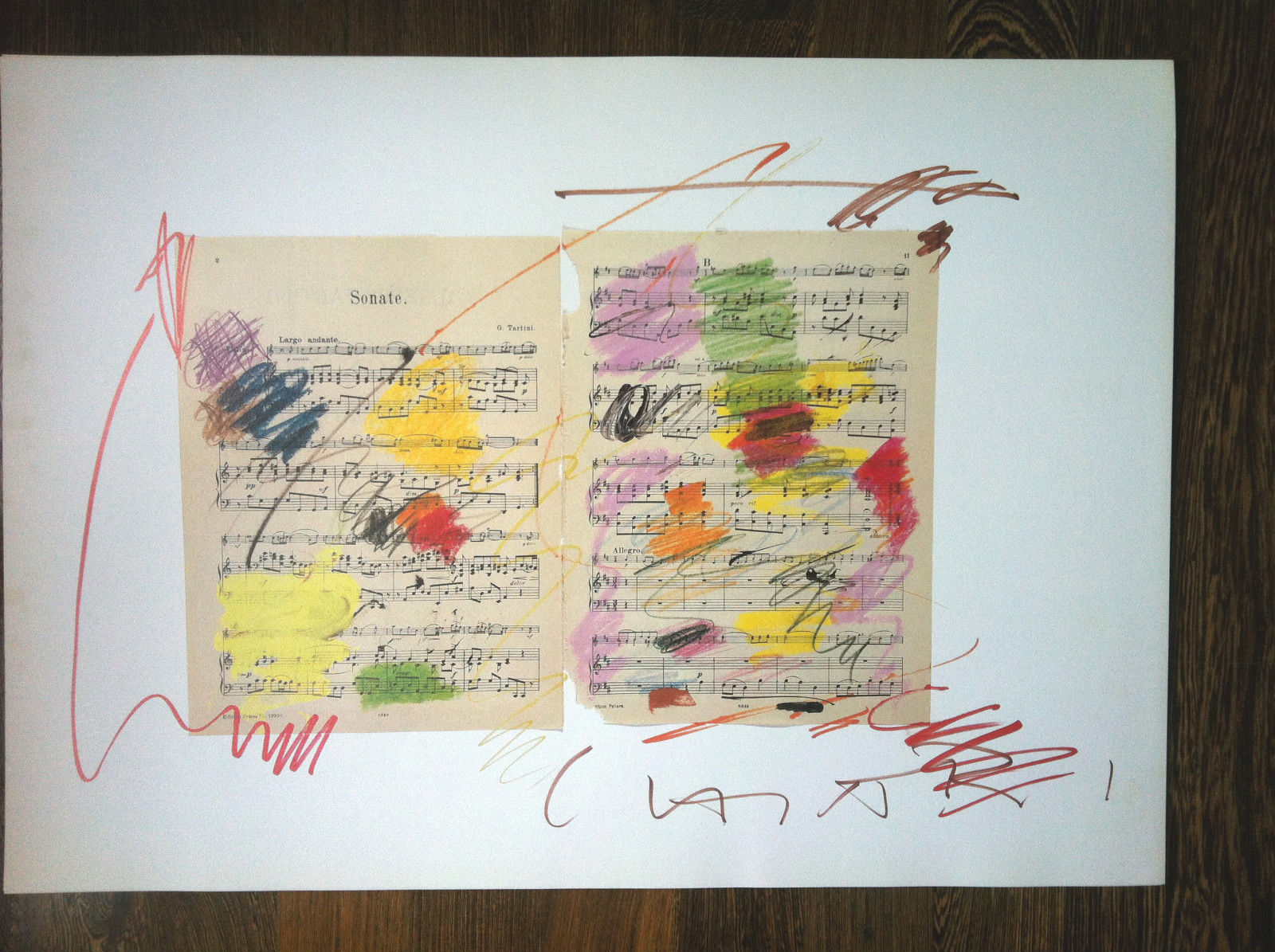 Poster Chiari "Sonate" grafica fotoincisa per Gall. Martano - P134