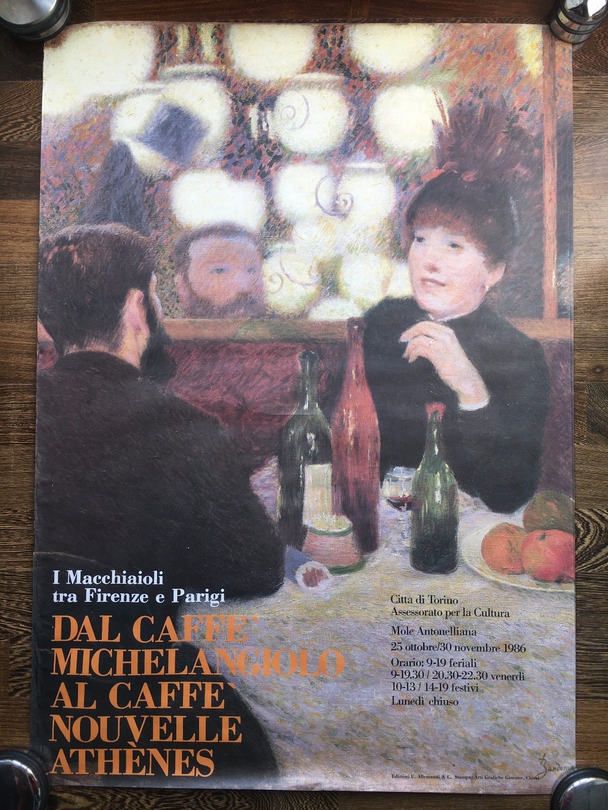 Poster della mostra dal Caffè Michelangiolo al caffè Nouvelle Athènes …
