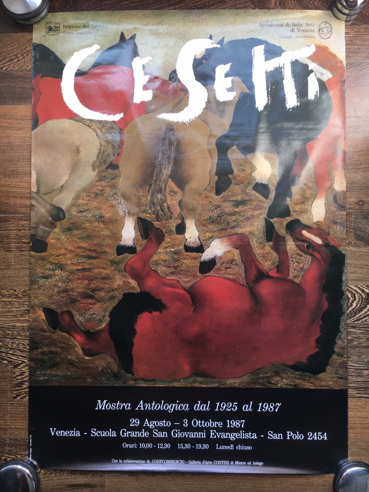 Poster della mostra di Cesetti S. Giovanni Evangelista Venezia 1987 …