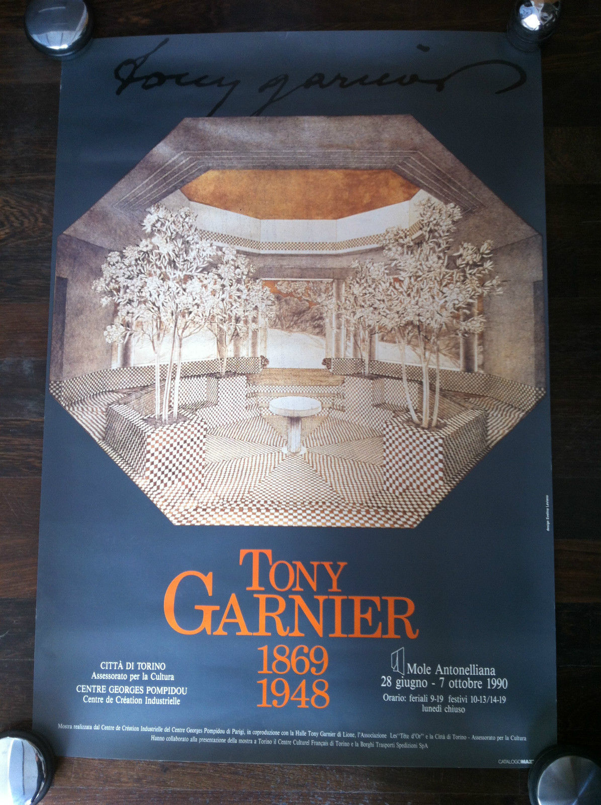 Poster della mostra di Tony Garnier Mole Antonelliana Torino 1990 …