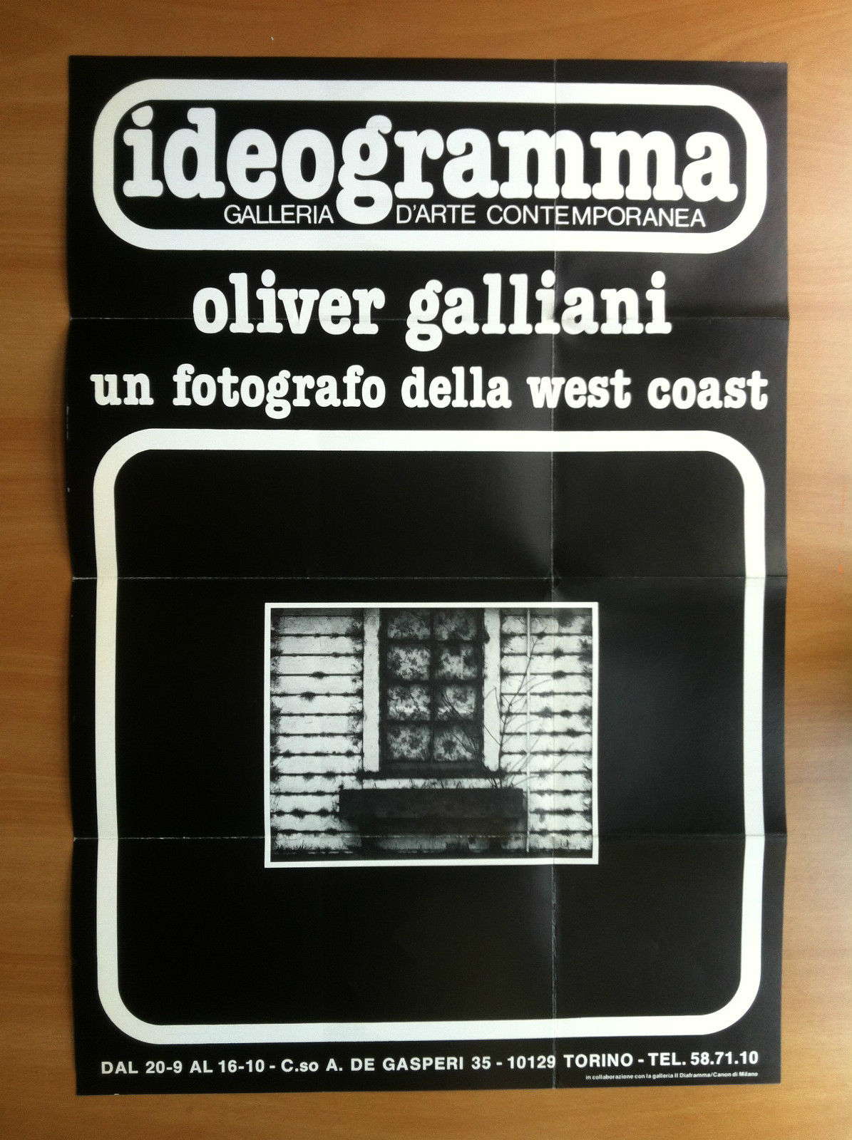Poster invito alla mostra di Oliver Galliani Gal Ideogramma Torino …