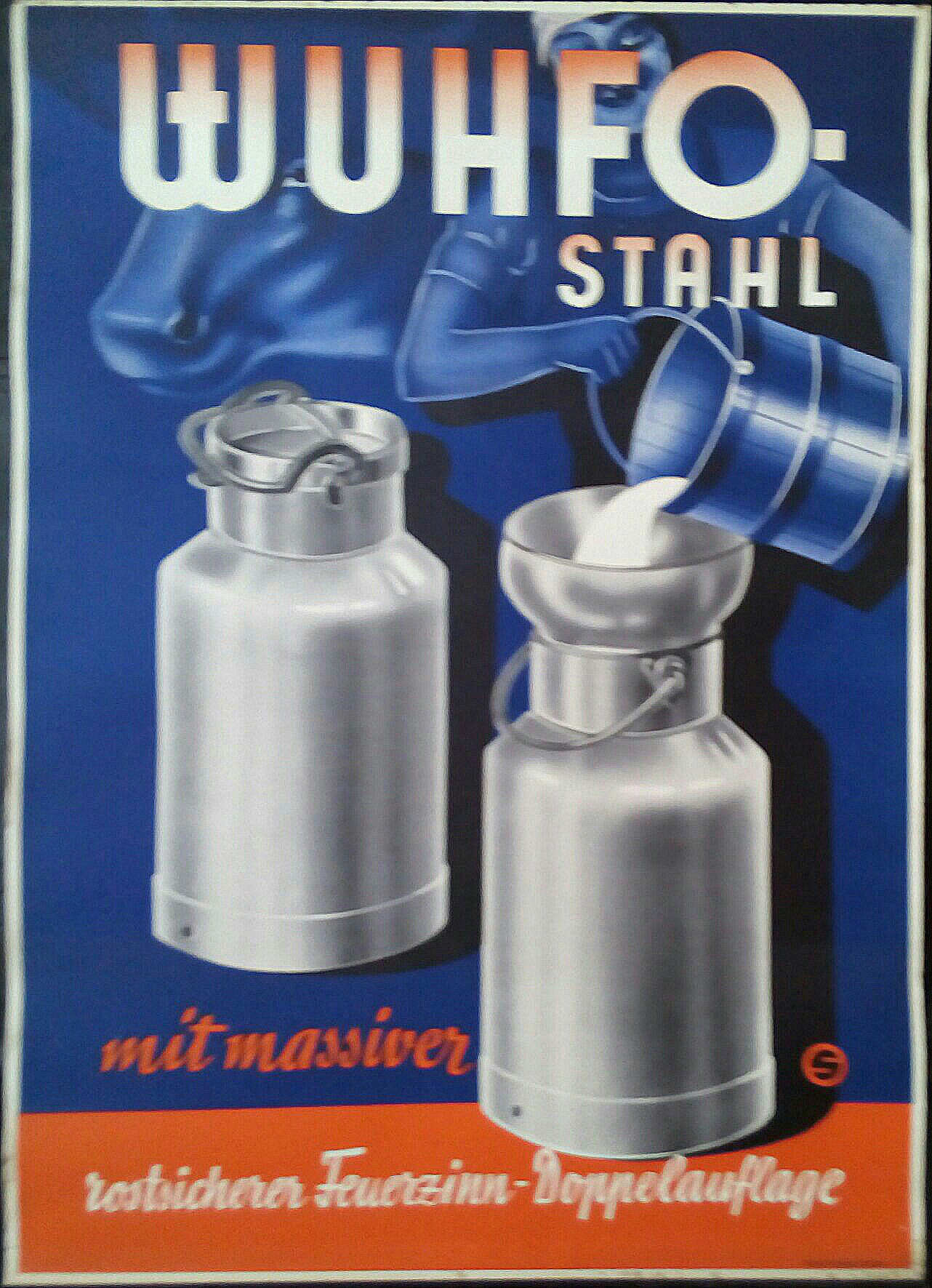 Poster locandina Wuhfo- Stahl Tedesco anni '50