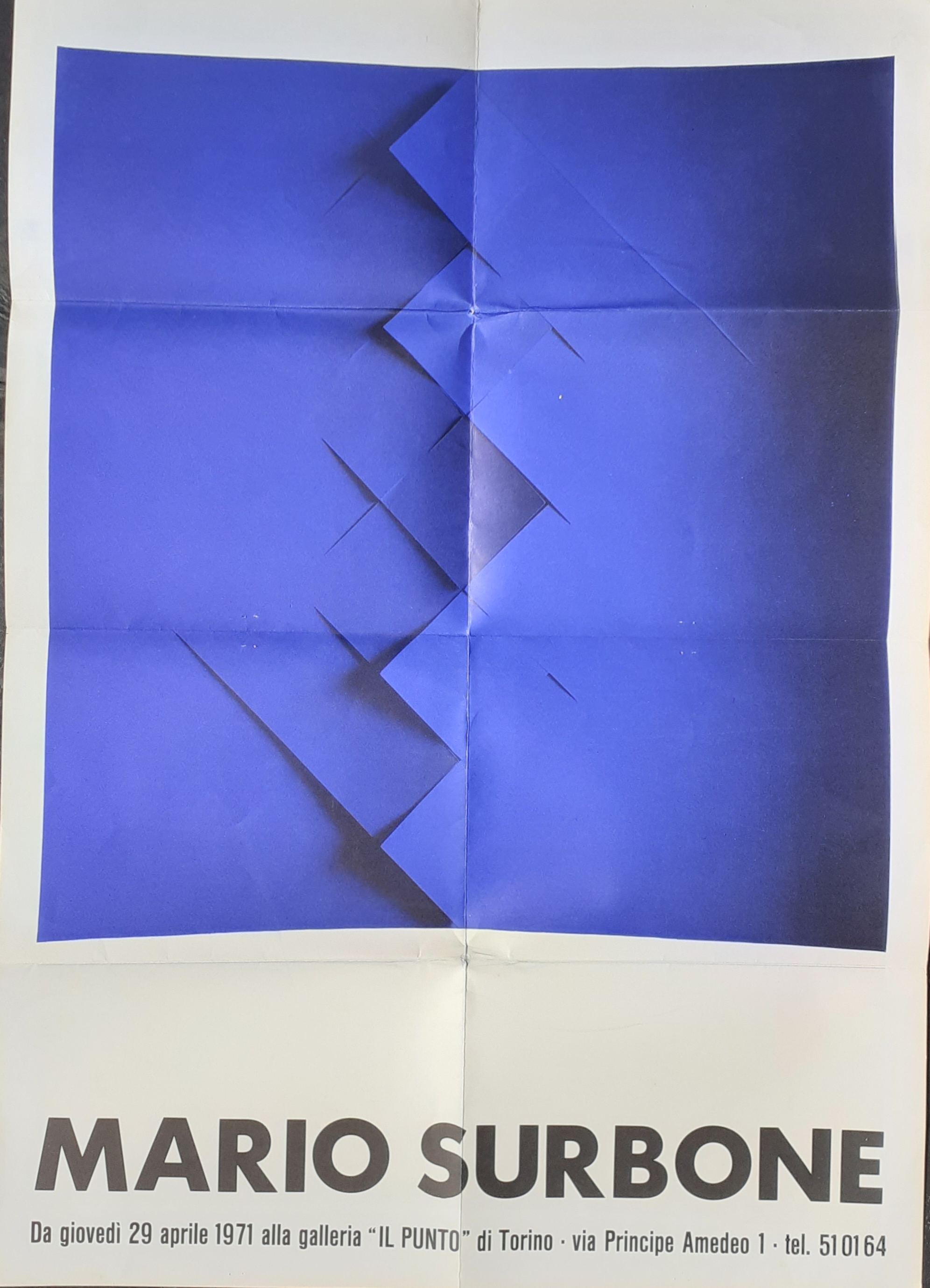 Poster Mario Surbone Galleria Il Punto Torino 1971