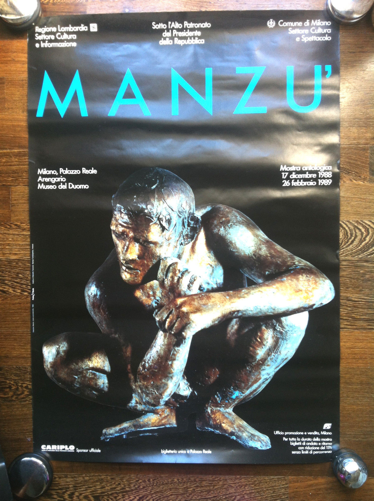 Poster per la mostra di Manzù Palazzo Arengario Milano 1988/89 …