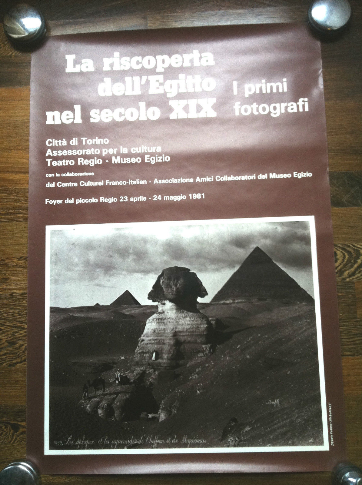 Poster per la mostra Riscoperta Egitto Secolo XIX Torino 1981 …