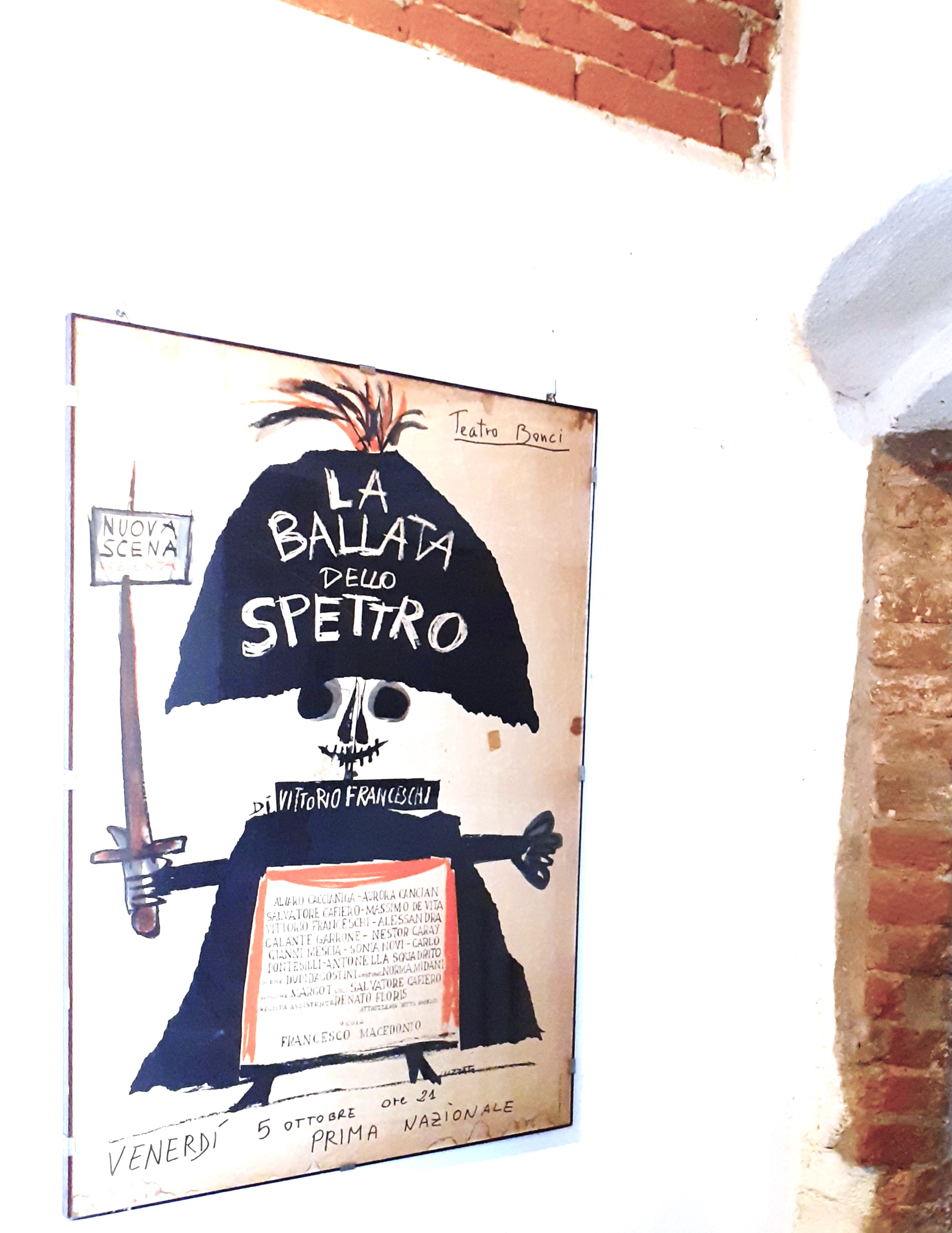 Poster prima teatrale nazionale "La Ballata dello Spettro" disegno di …