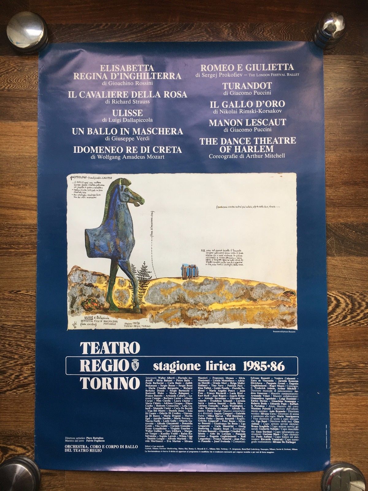 Poster Stagione Lirica 1985/86 Teatro Regio Torino - P346