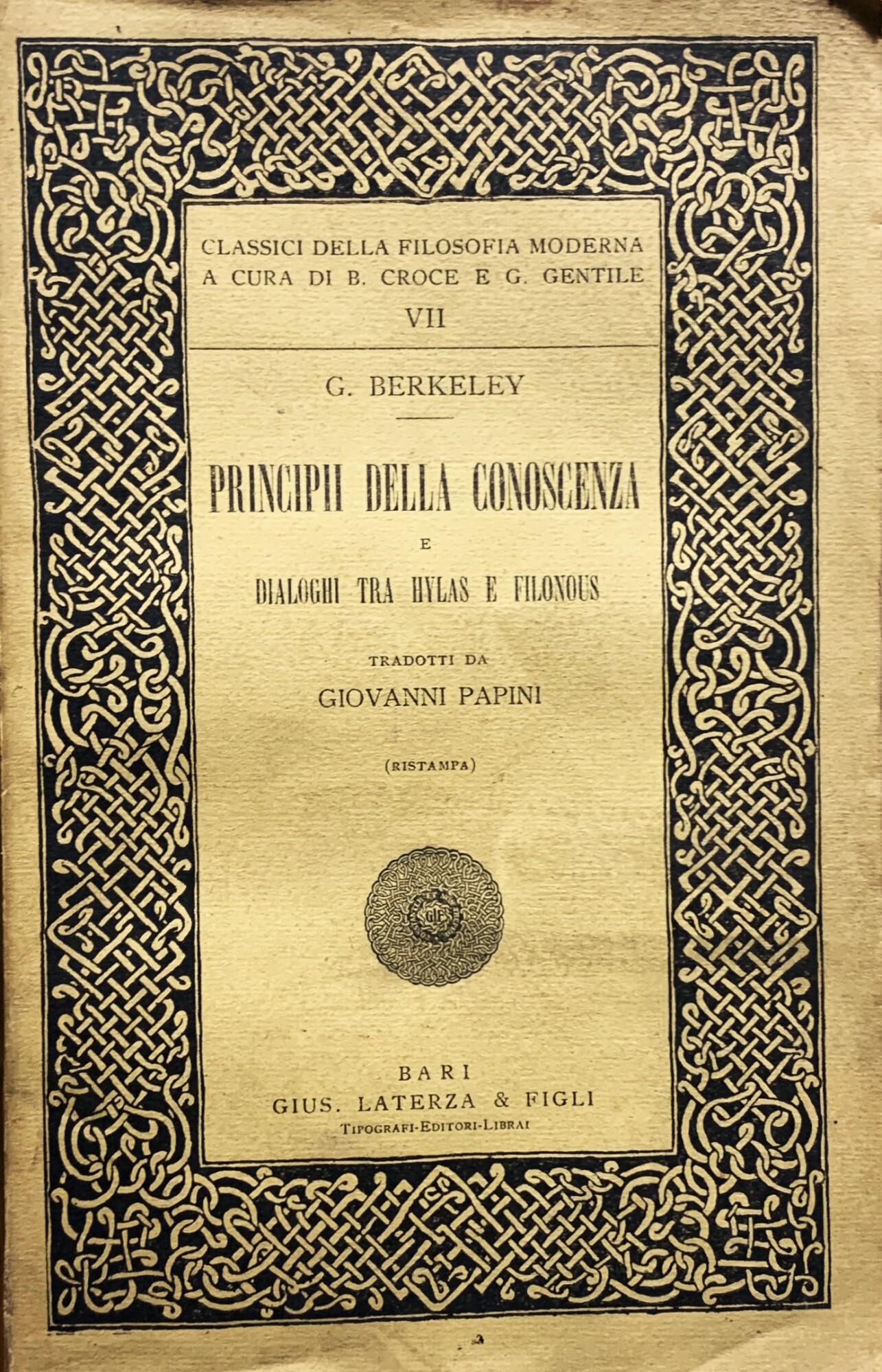 Principii della conoscenza e Dialoghi tra Hylas e Filonous