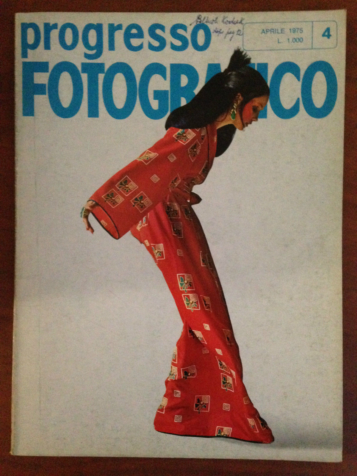 progresso FOTOGRAFICO n^ 4 Aprile 1975 Cover: Alberto Rizzo - …