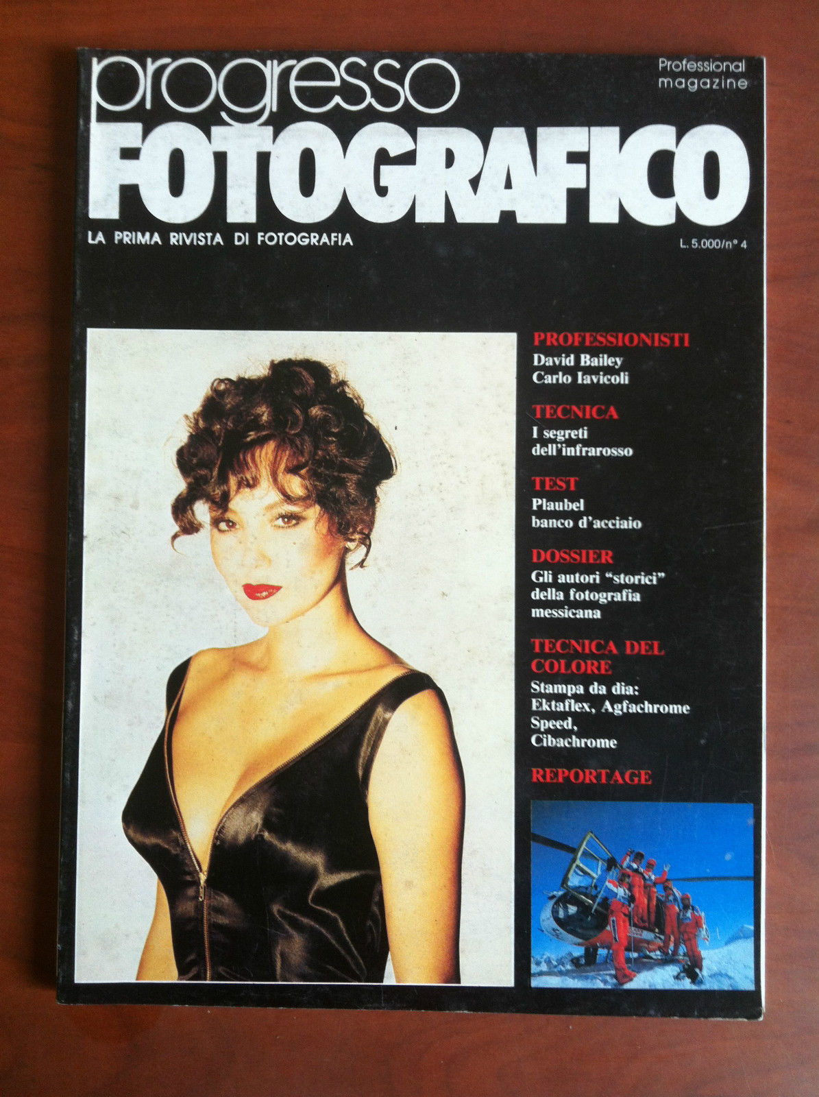 progresso FOTOGRAFICO n^ 4 Aprile 1986 Cover: David Bailey - …