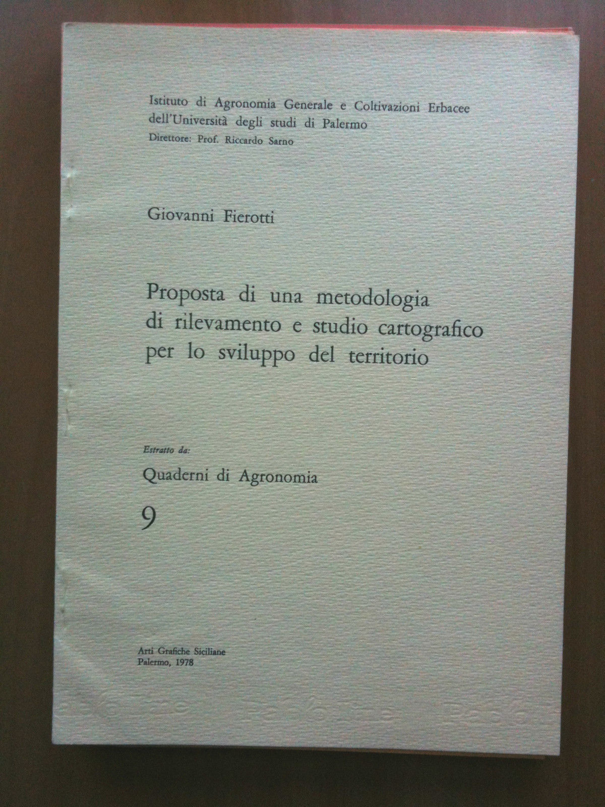 Proposta metodologia rilevamento e studio cartografico per sviluppo territorio