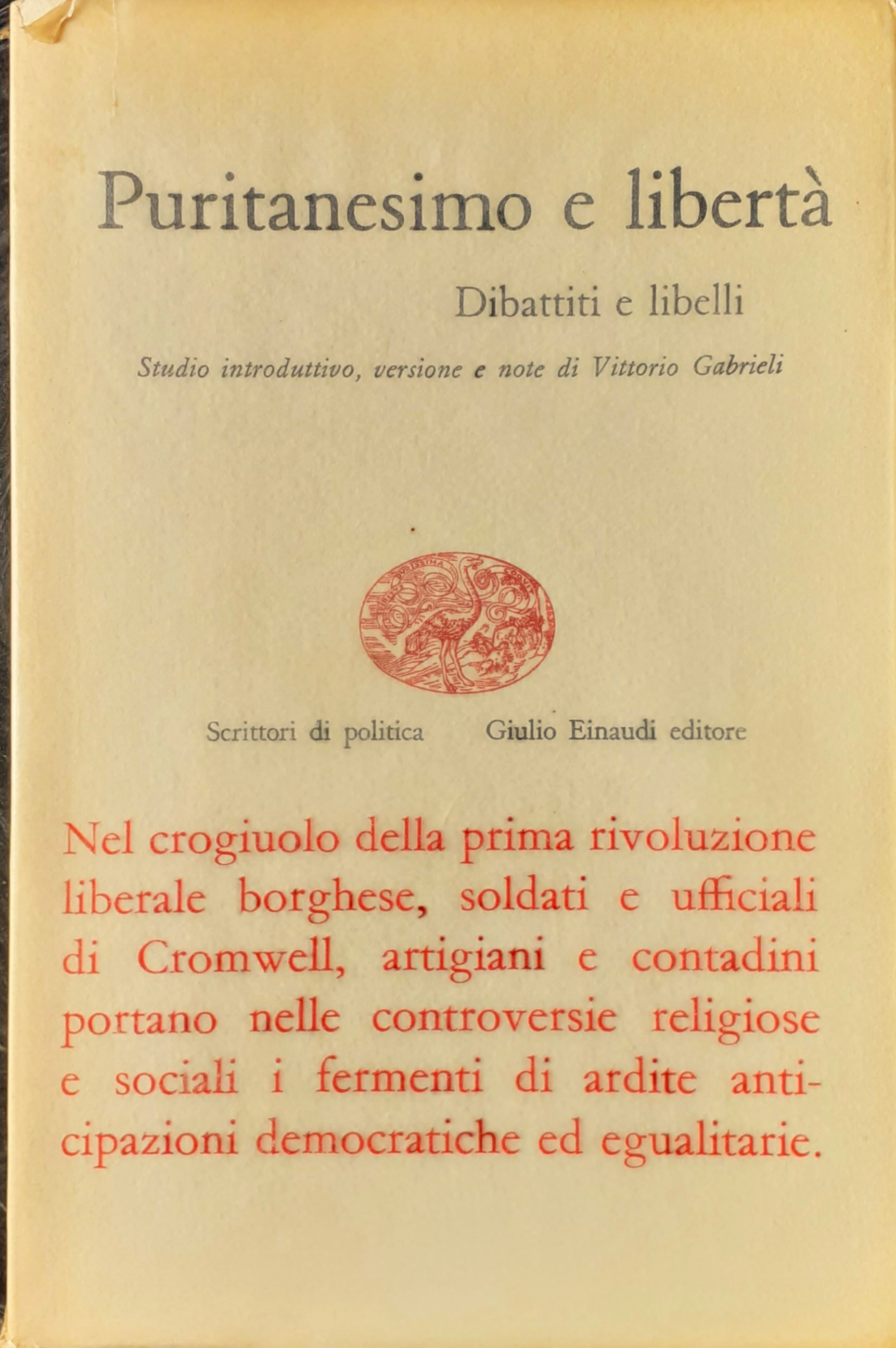 Puritanesimo e libertà. Dibattiti e libelli: "I dibattiti di Putney" …