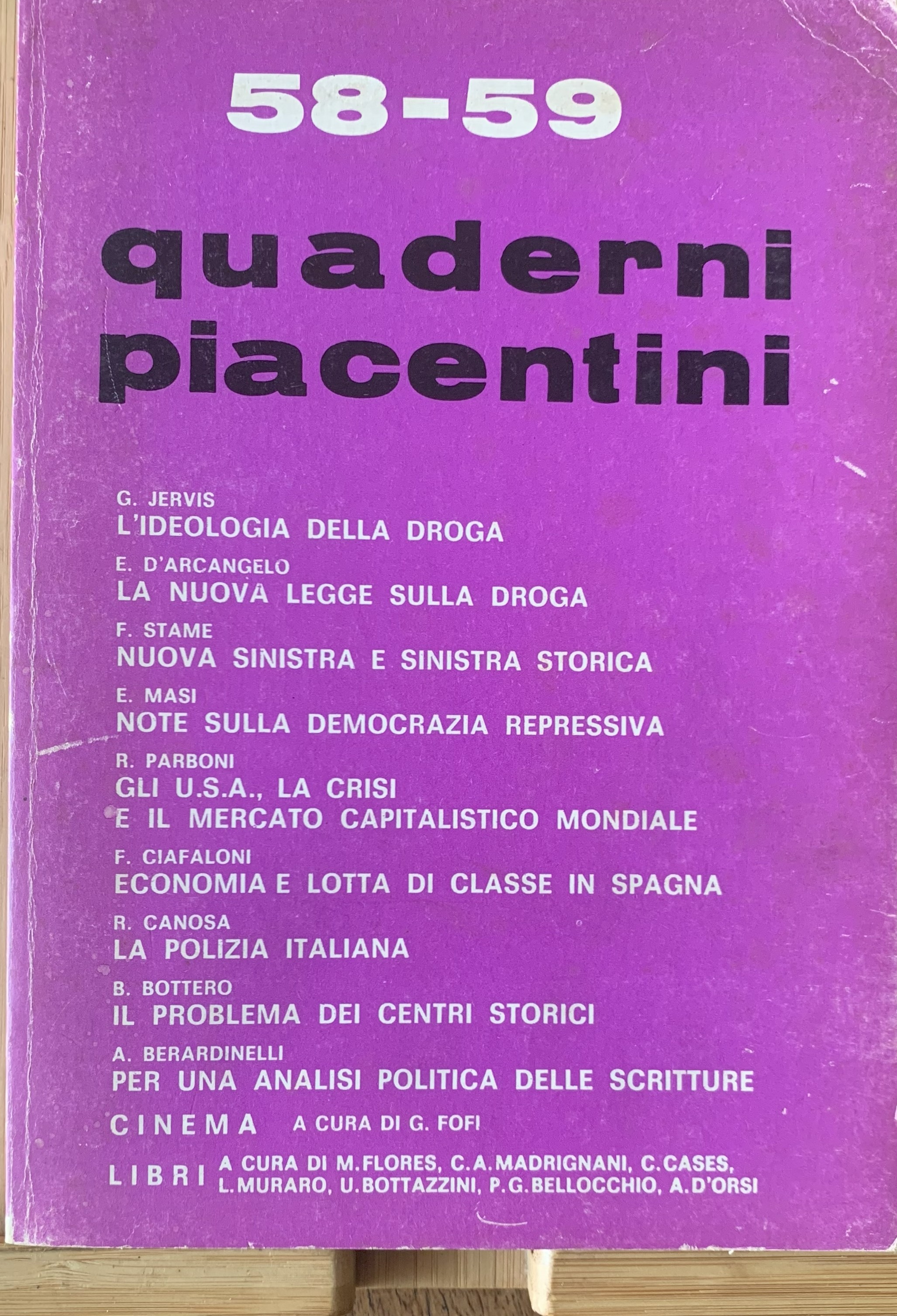 Quaderni piacentini (XV, 58-59, 1^ Semestre 1976)