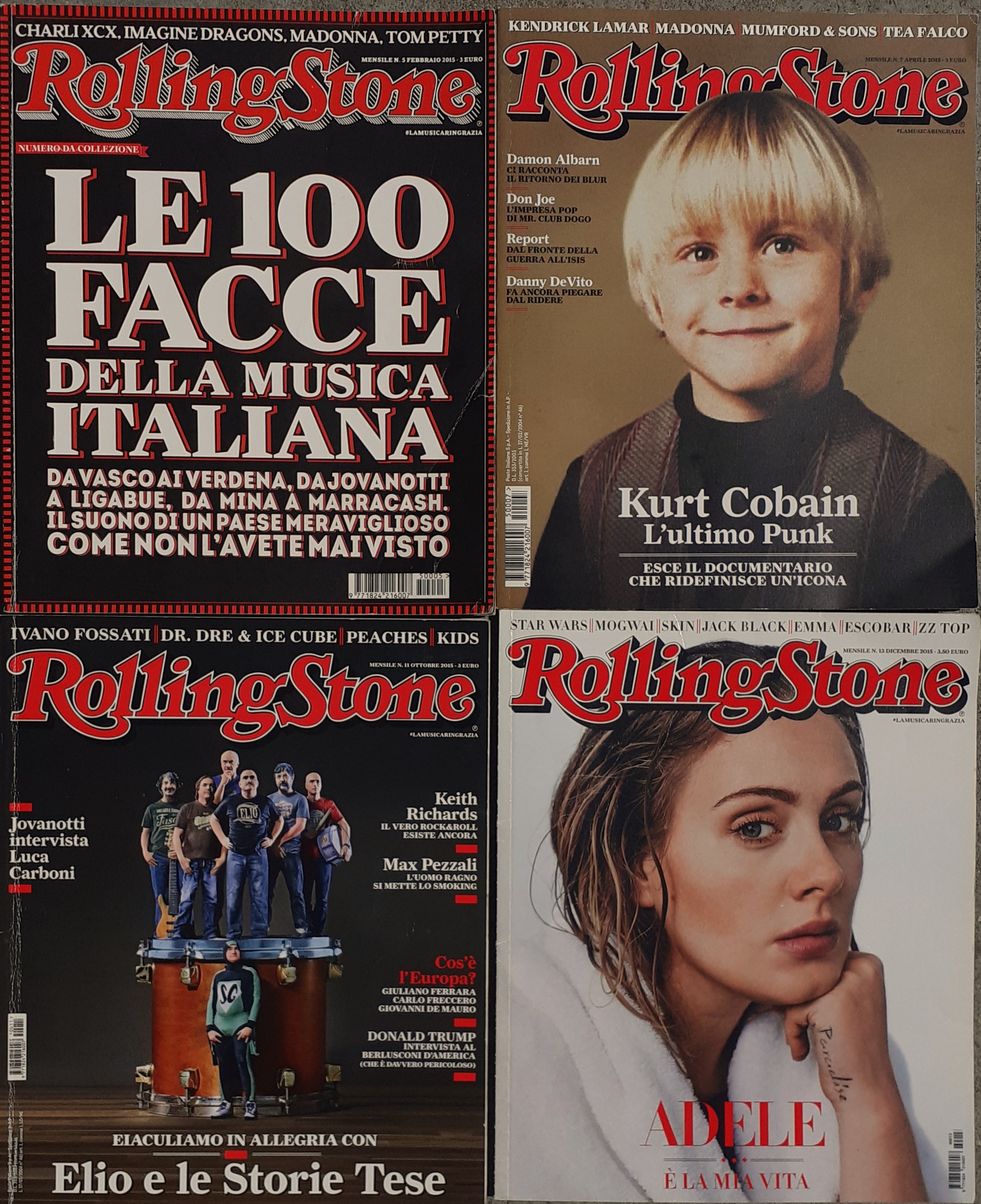 Quattro riviste Rolling Stone Italia 2015